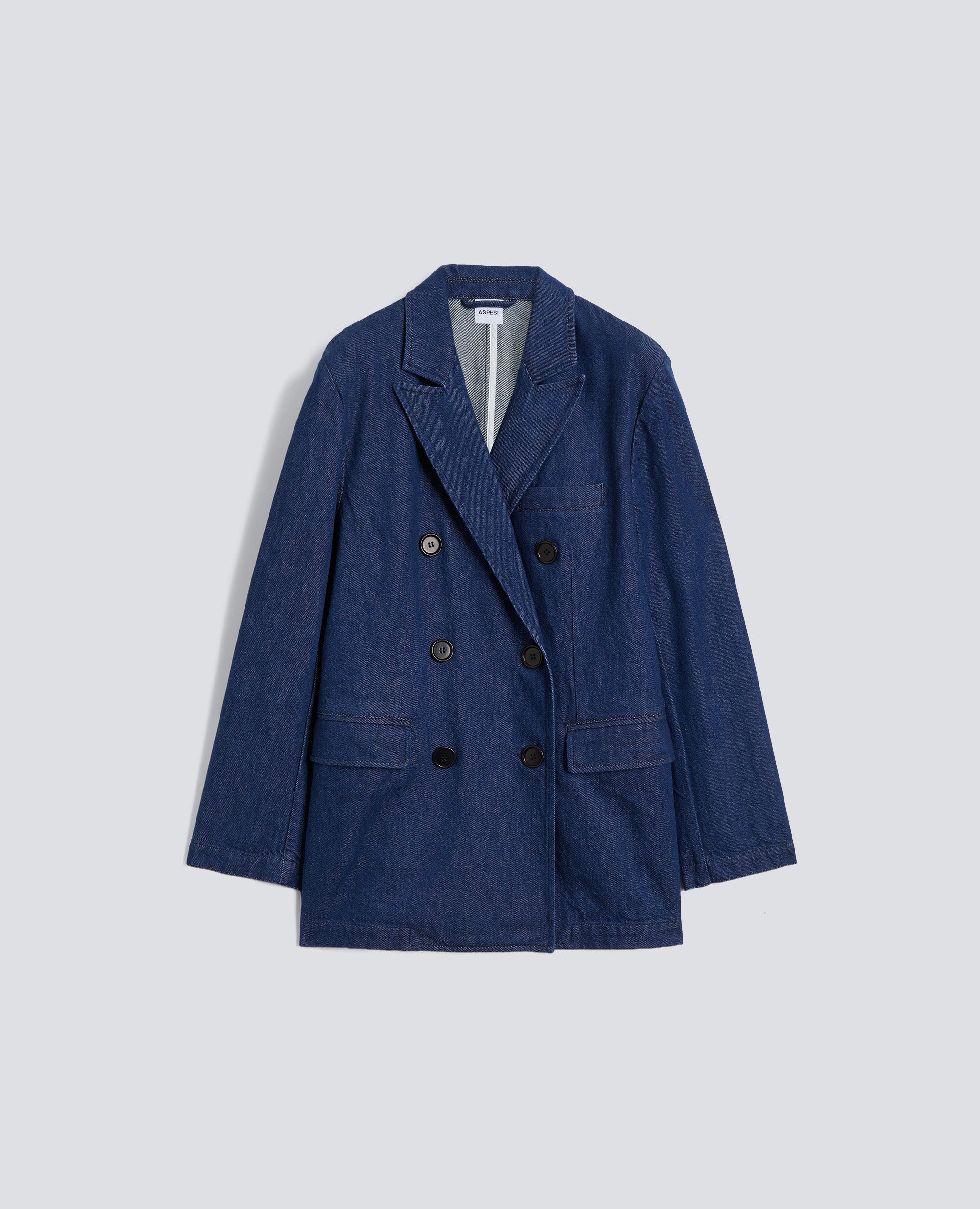 BLAZER IN DENIM  TWILL DI COTONE E LYOCELL - DENIM