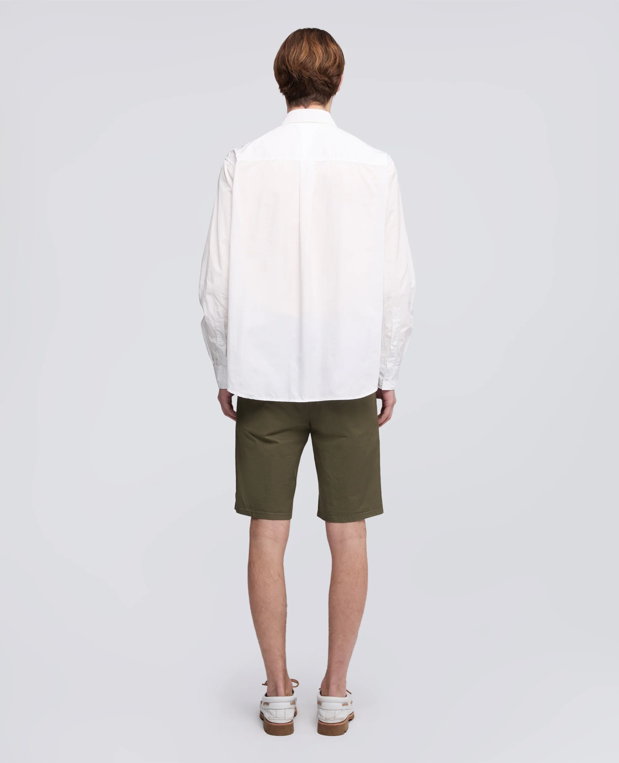 CAMICIA IN POLIESTERE E NYLON WATER REPELLENT - BIANCO - Image 3