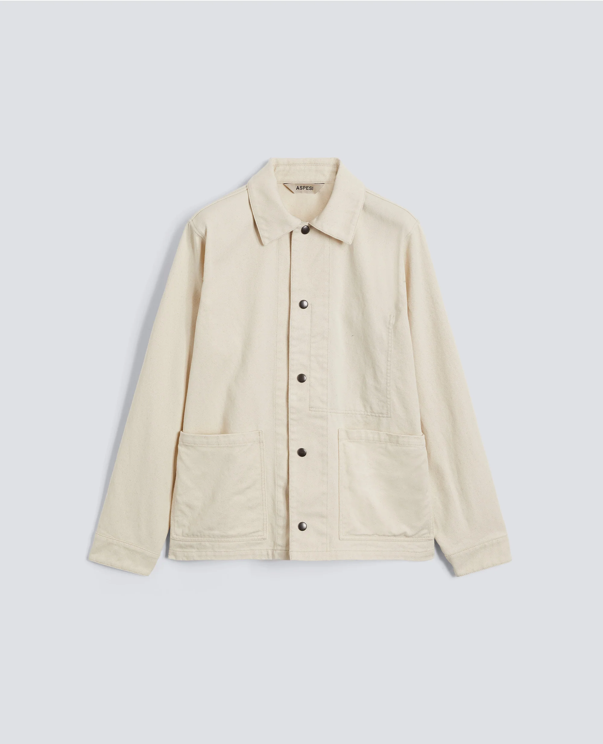 CAMICIA A GIACCA IN BULL DI COTONE NATURALE - NATURALE