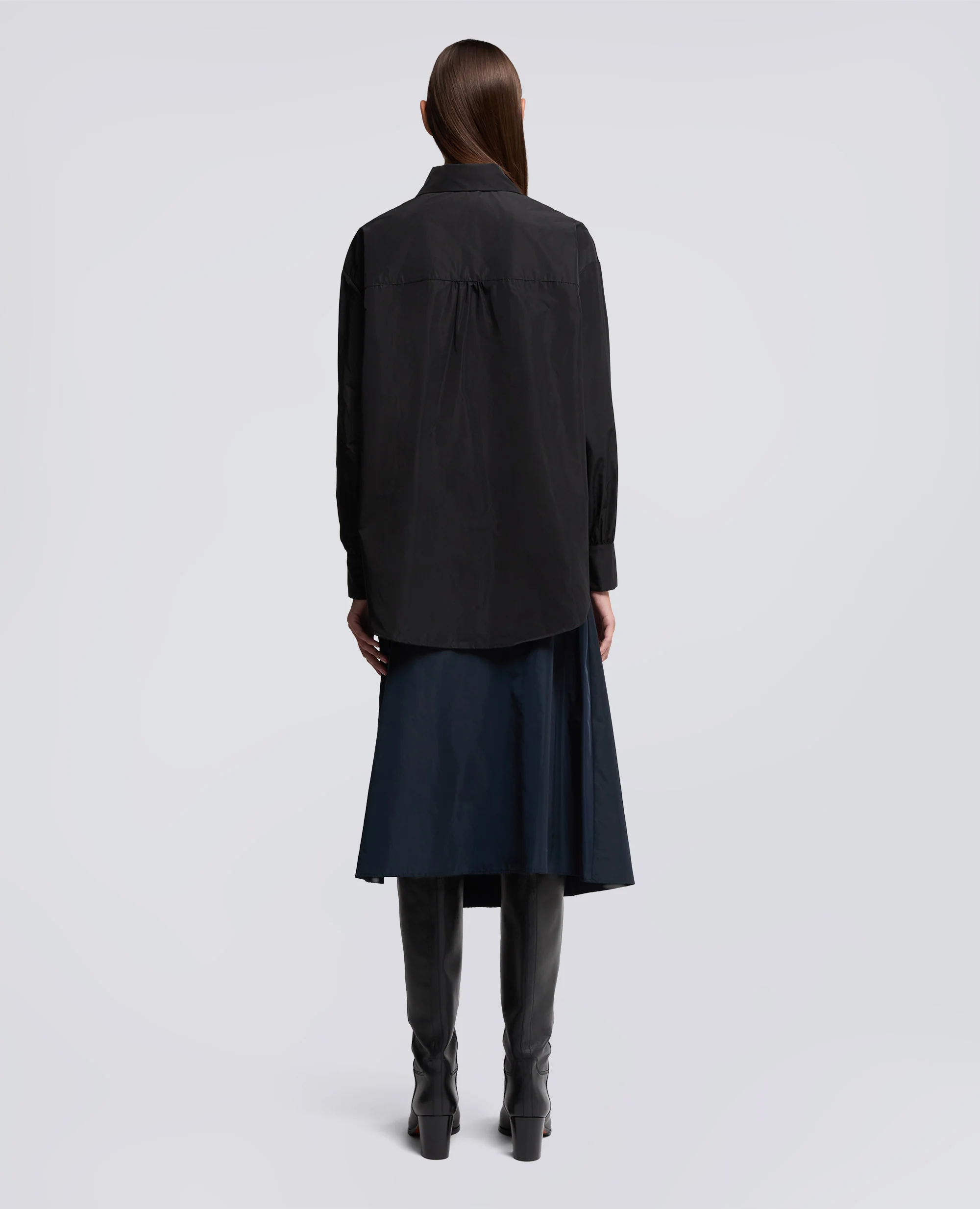 CAMICIA DIANA IN TESSUTO TECNICO - NERO - Image 3