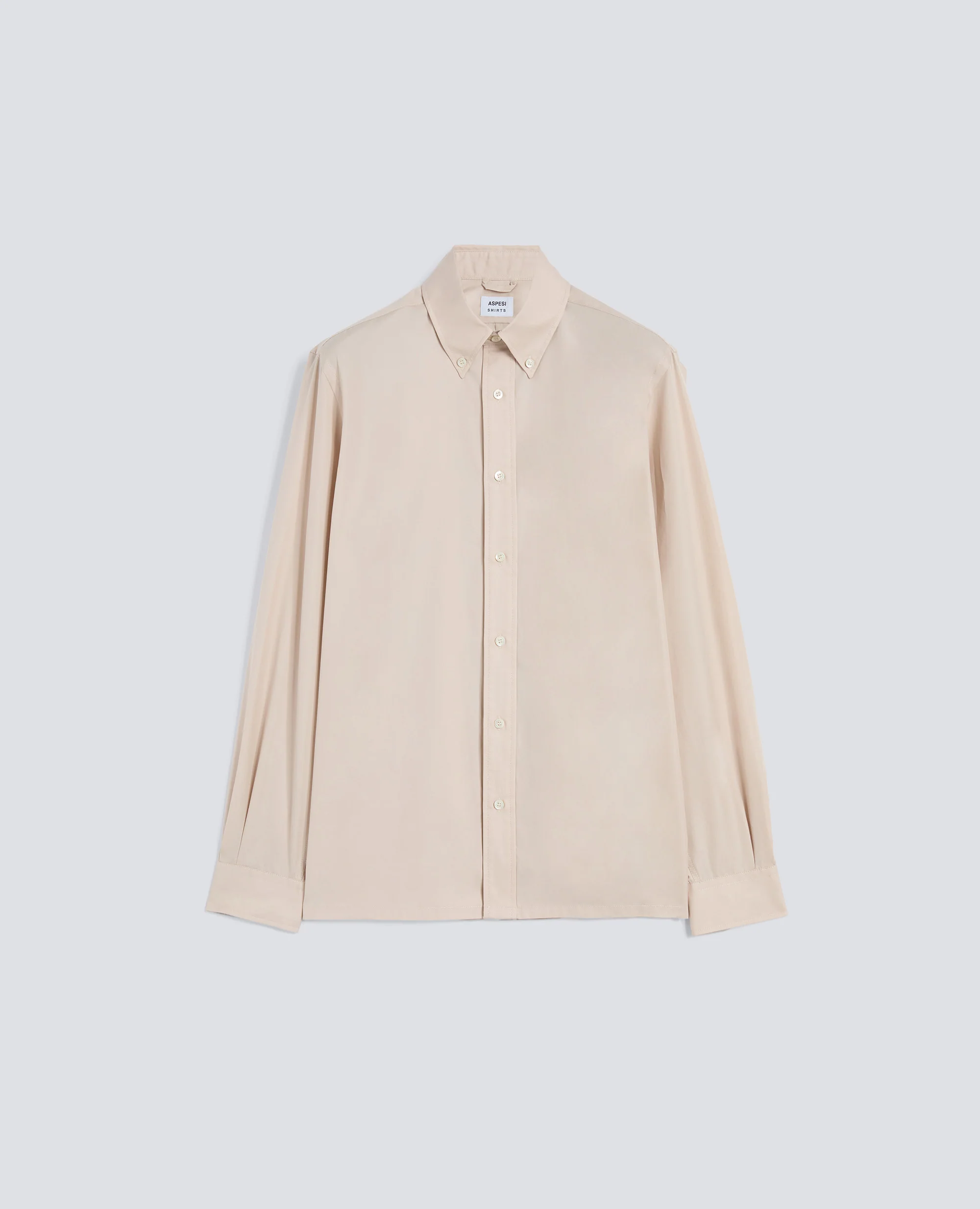 CAMICIA IN POPELINE DI COTONE BOX CUT - BEIGE