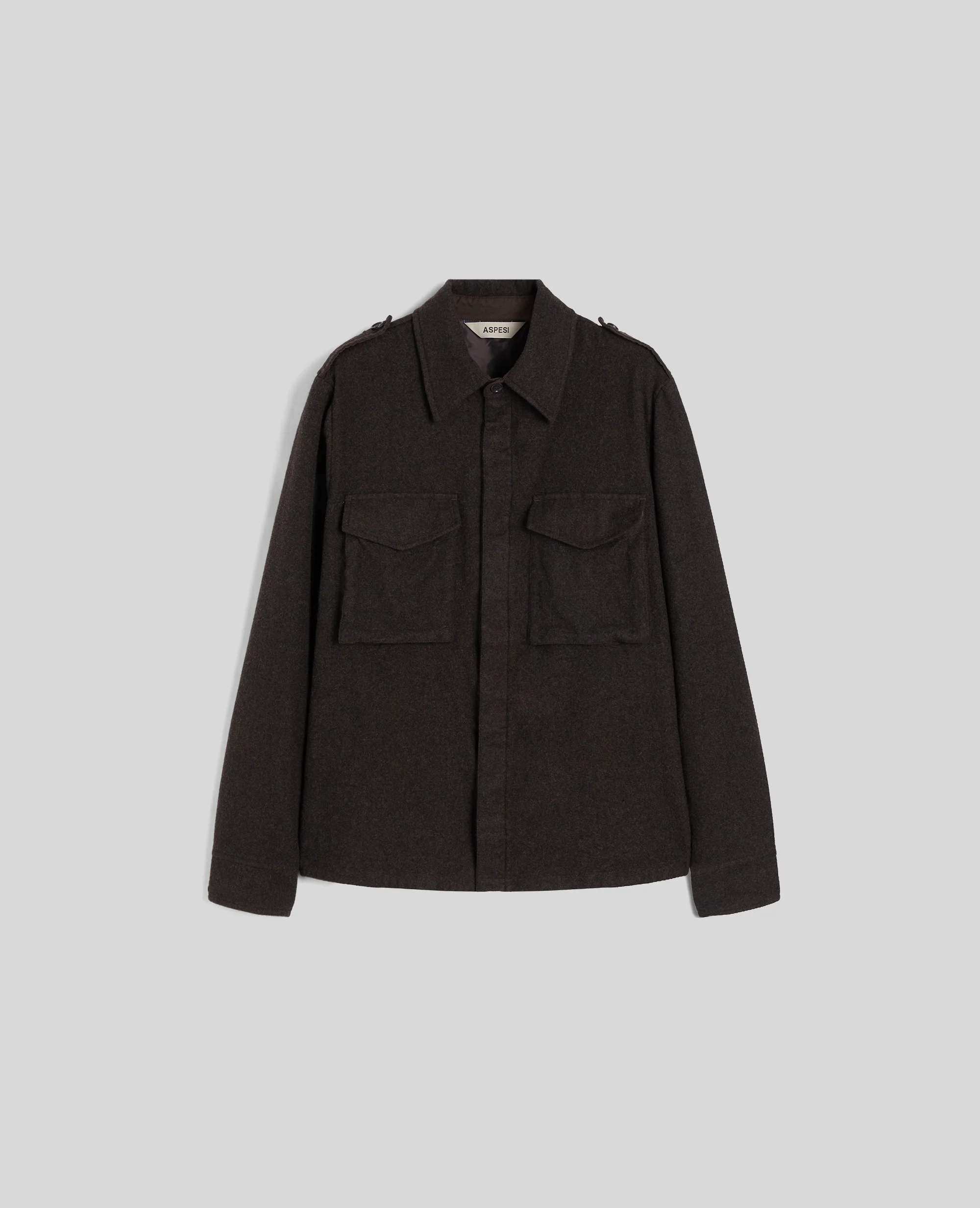 CAMICIA FIELD SHIRT IN FLANELLA - MARRONE