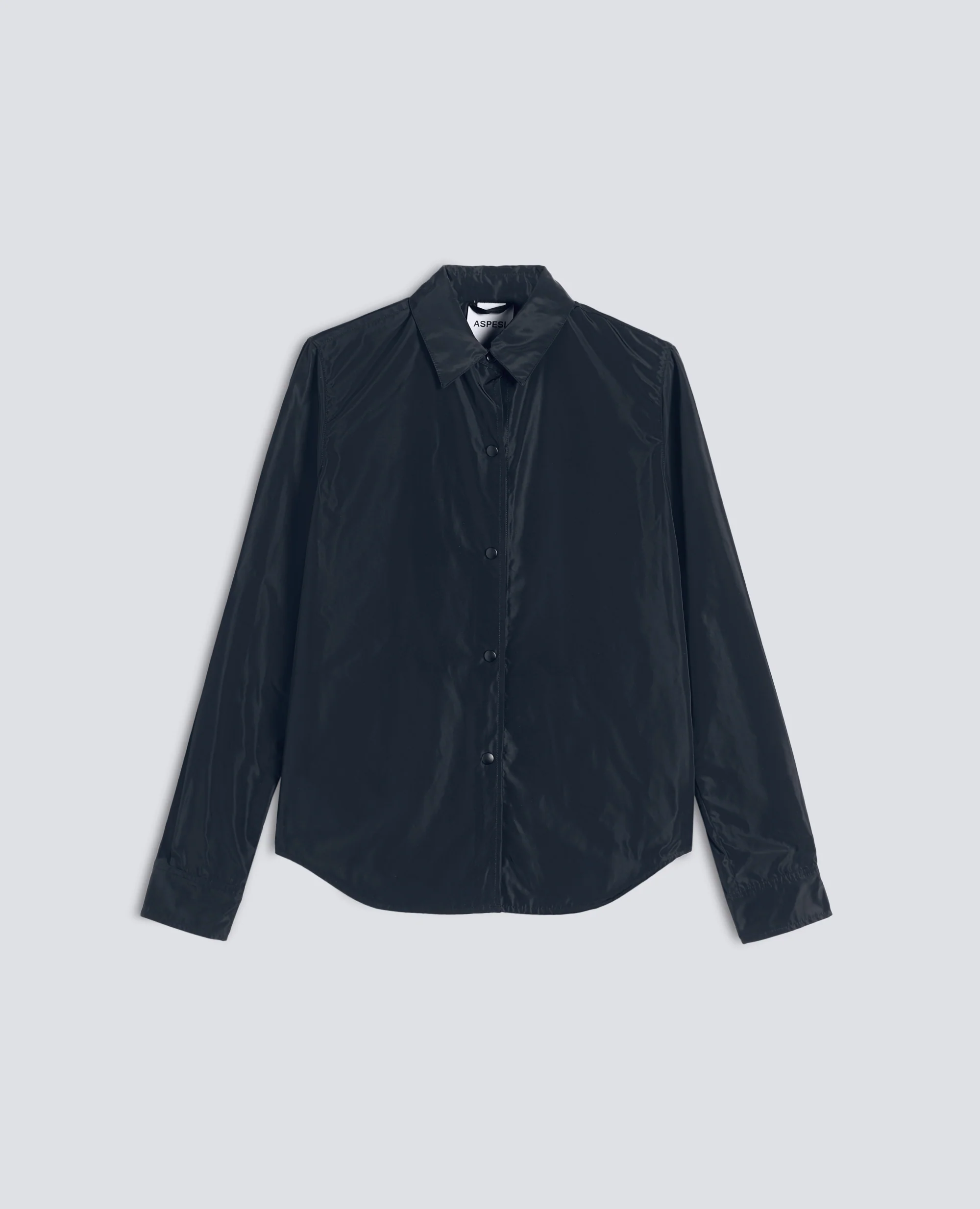 GIACCA CAMICIA SFODERATA IN POLIESTERE TECNICO - BLU NERO