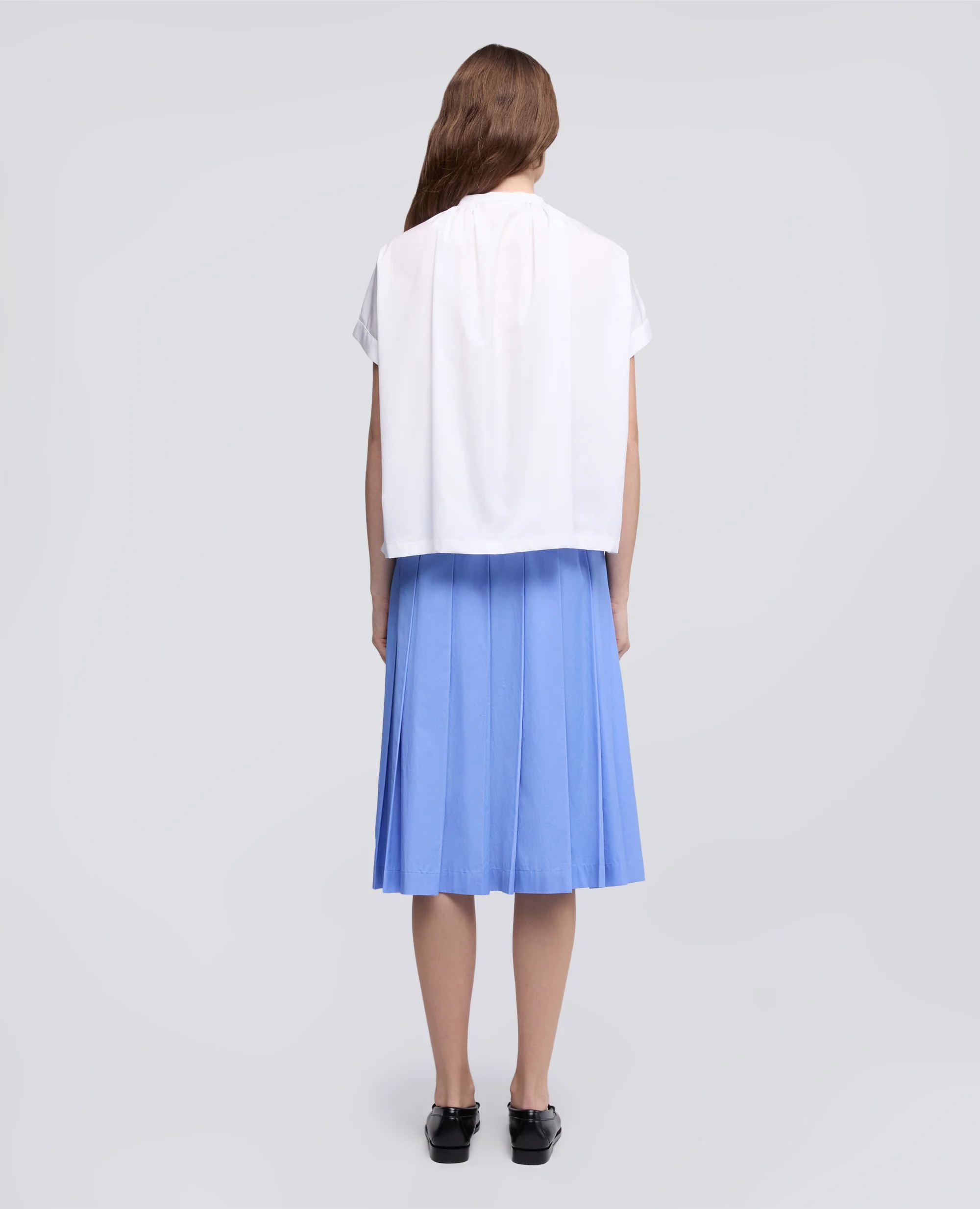 CAMICIA IN POPELINE DI COTONE - BIANCO - Image 3