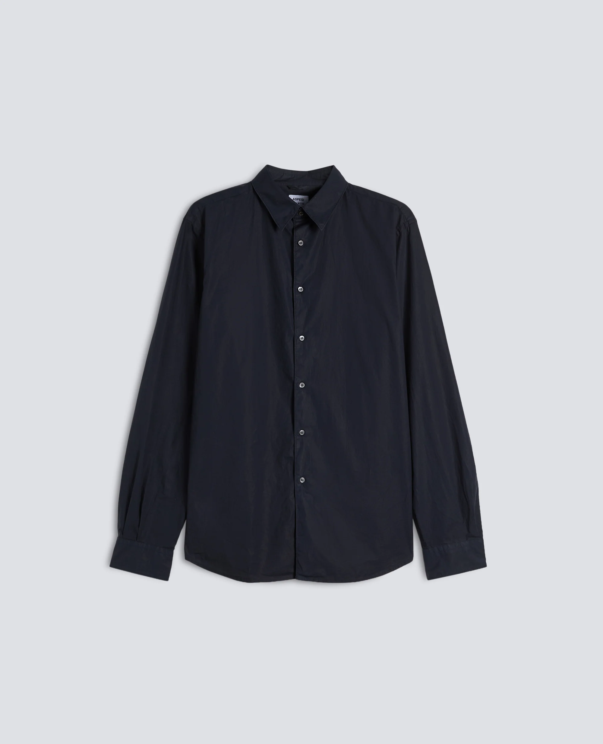 CAMICIA IN POPELINE DI COTONE LEGGERO - NAVY