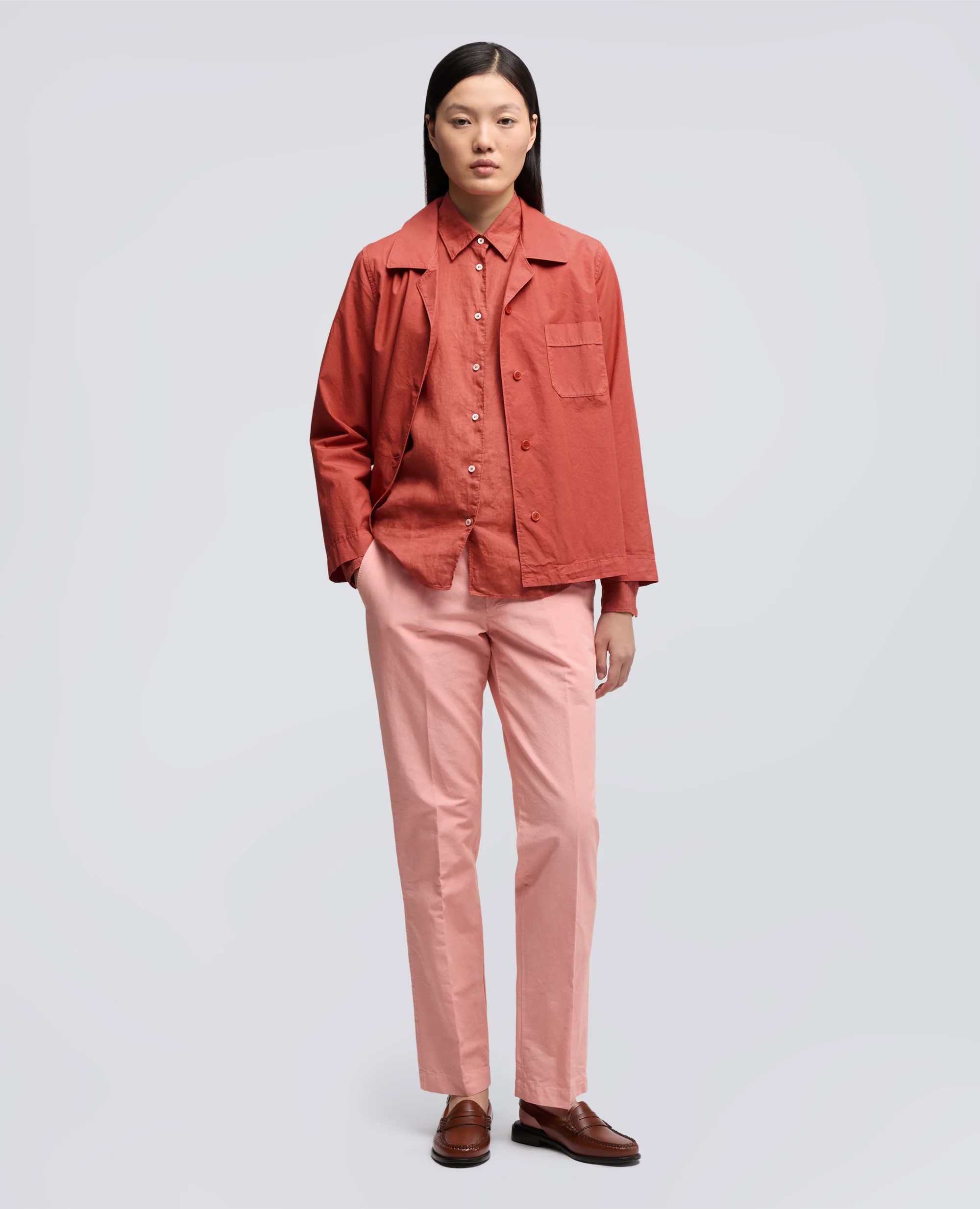 CAMICIA CLASSICA IN LINO - ARAGOSTA - Image 2