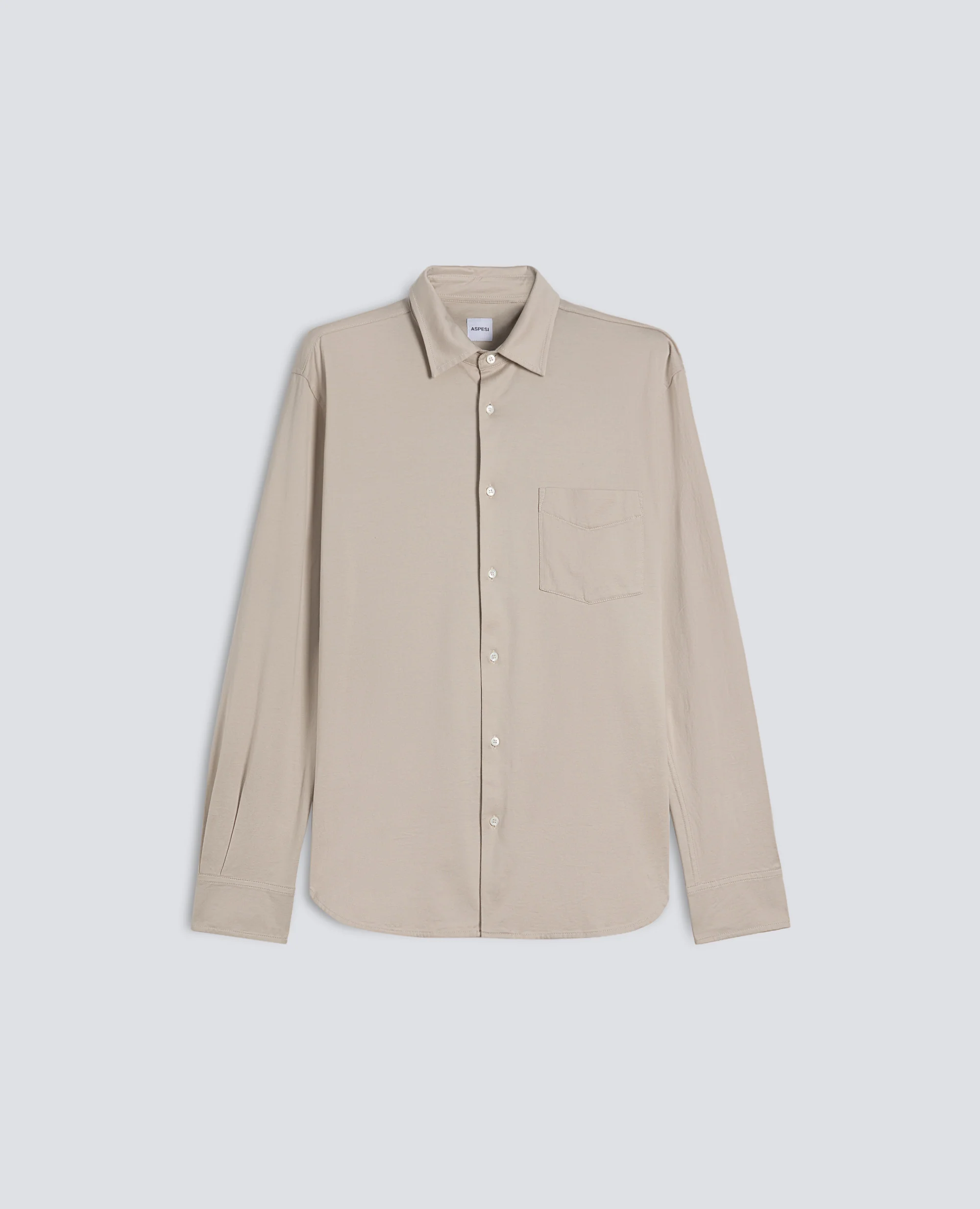 CAMICIA IN JERSEY DI COTONE - SABBIA