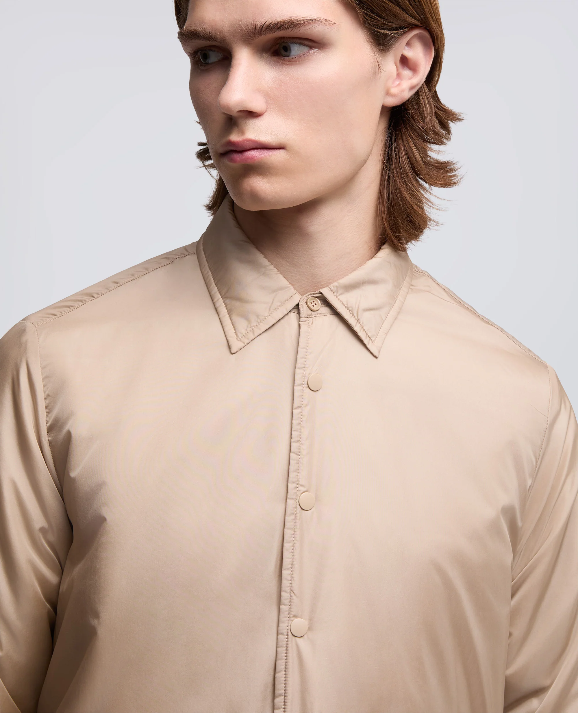 CAMICIA RE SHIRT IN NYLON - BEIGE - Image 4