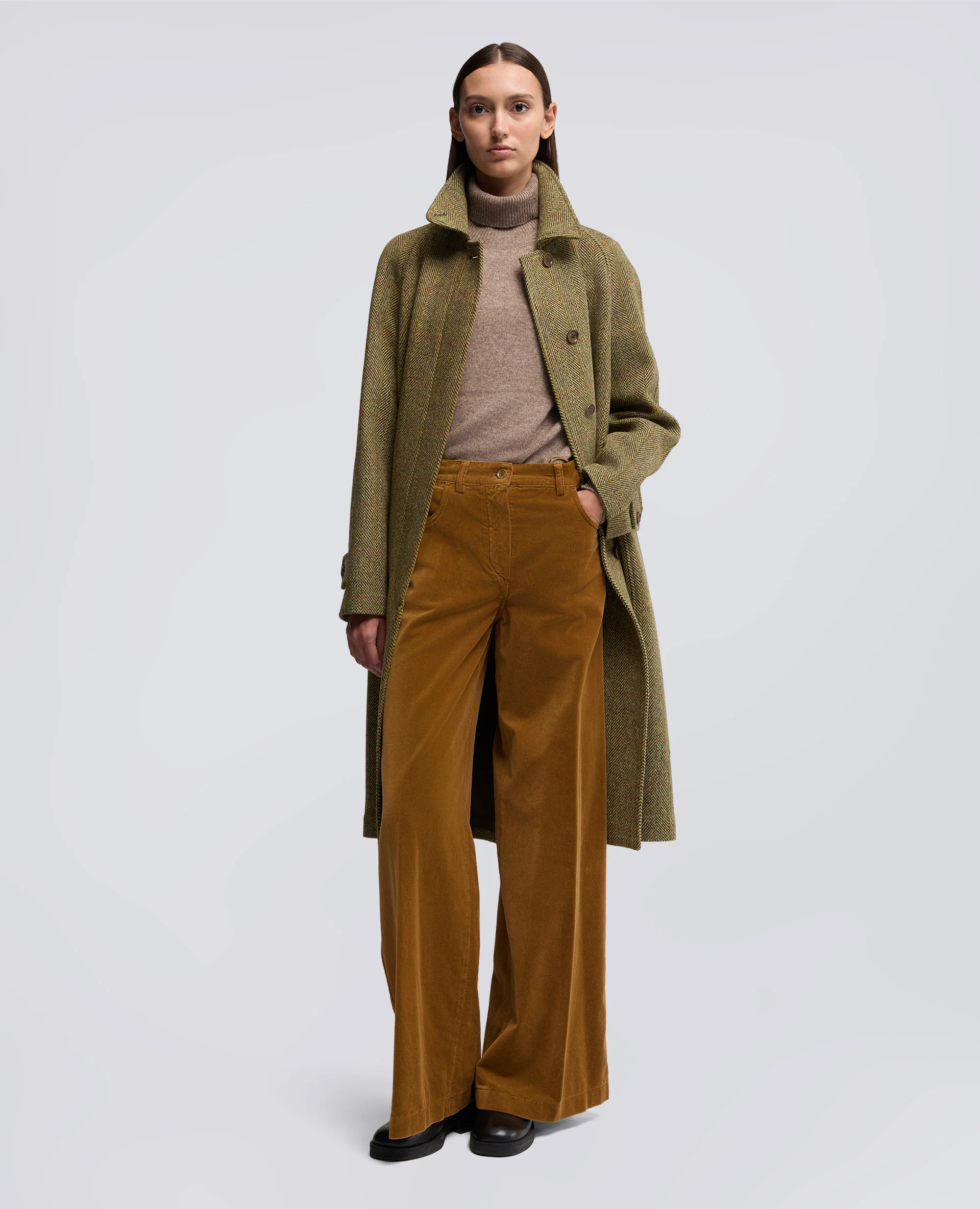 CAPPOTTO IN ORIGINAL HARRIS TWEED - SENAPE - Image 2