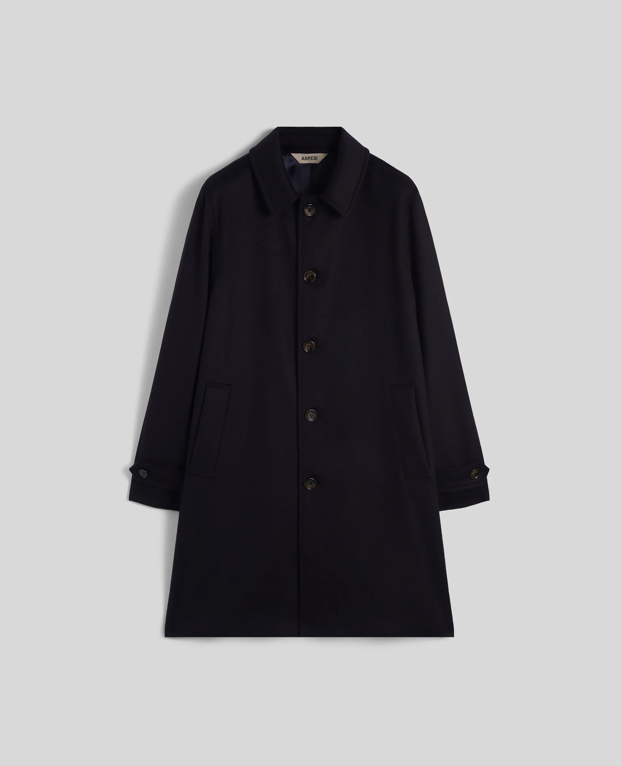 CAPPOTTO PASCAL IN LANA VERGINE E ALPACA - NAVY