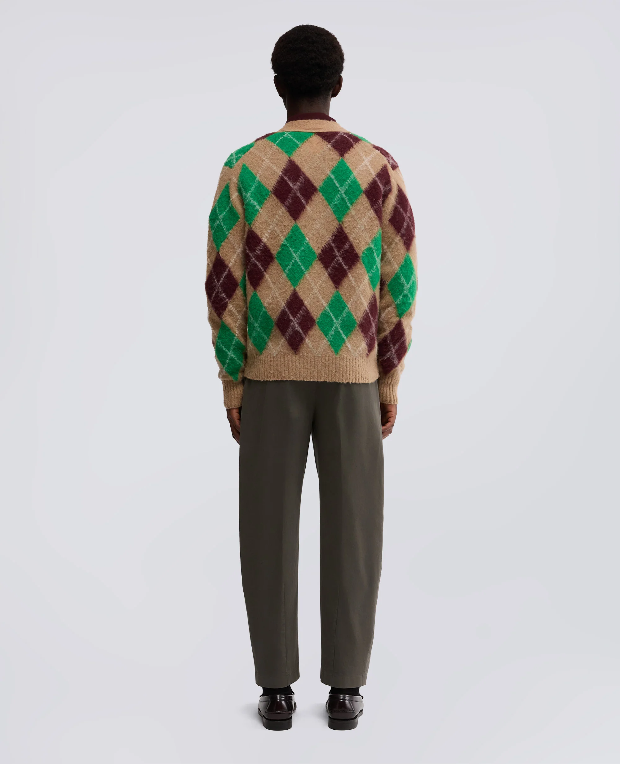 CARDIGAN IN LANA SHETLAND - CAMMELLO - Image 4