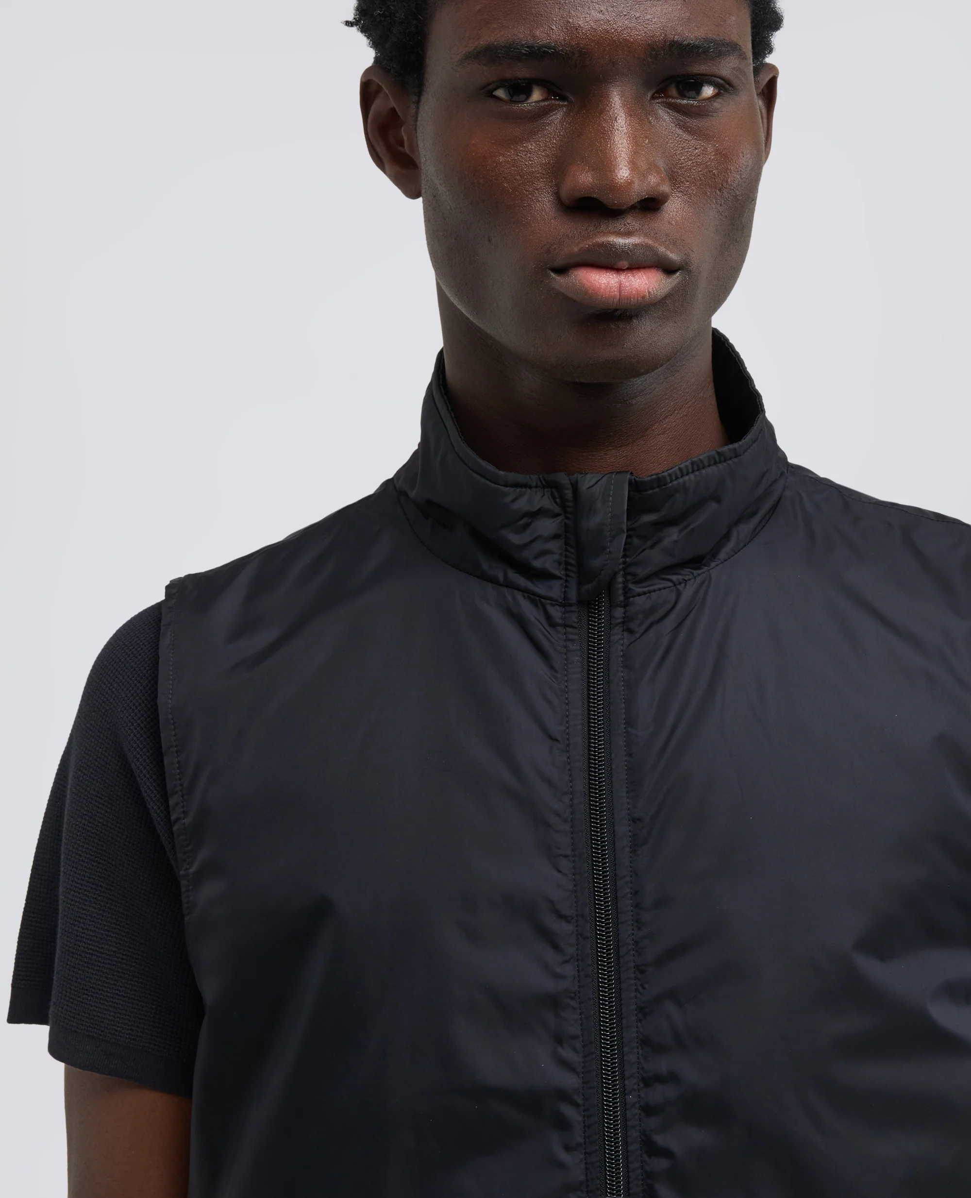 GILET VERNES IN NYLON - NERO - Image 4