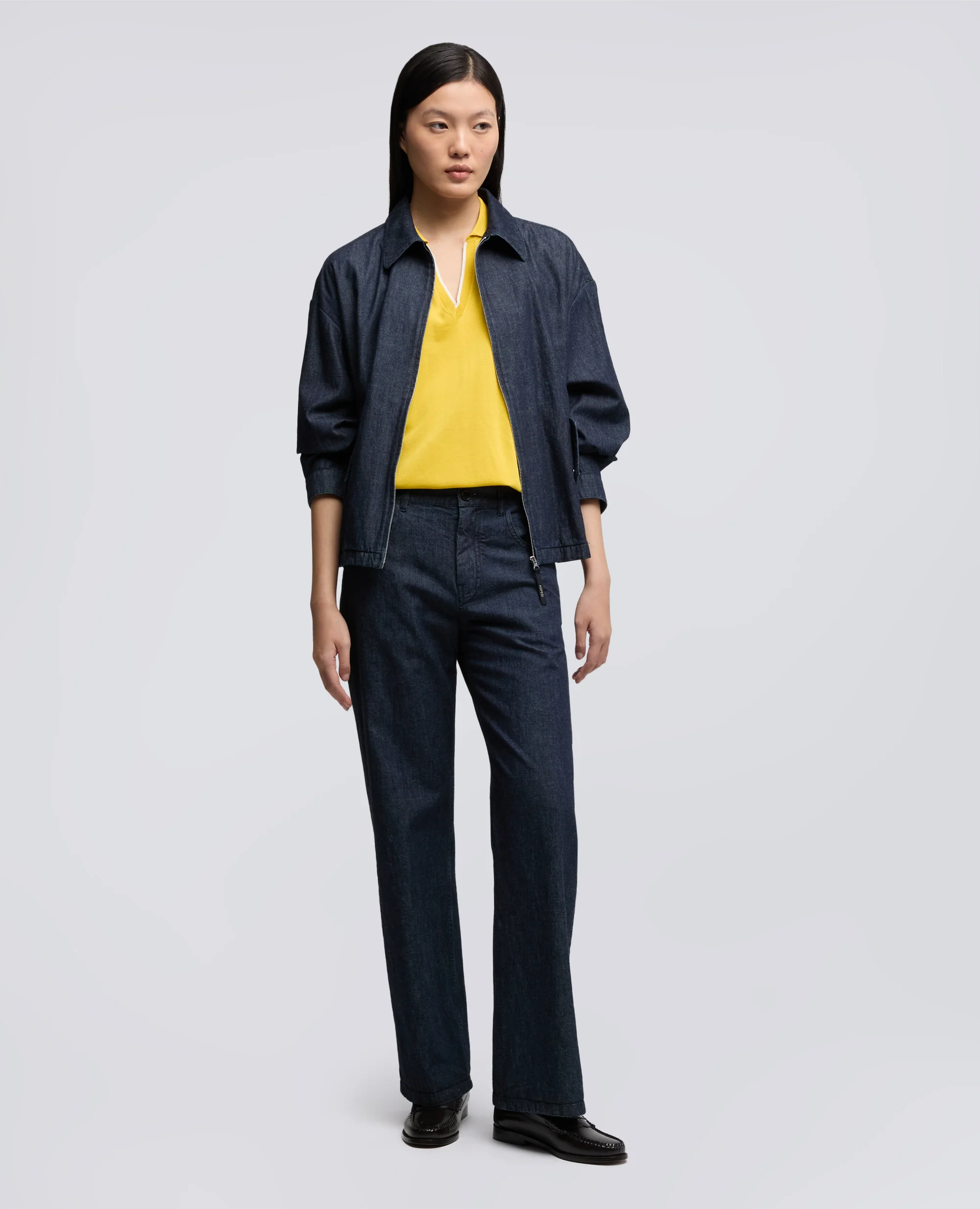 GIUBBOTTO IN DENIM LEGGERO - DENIM SCURO - Image 2