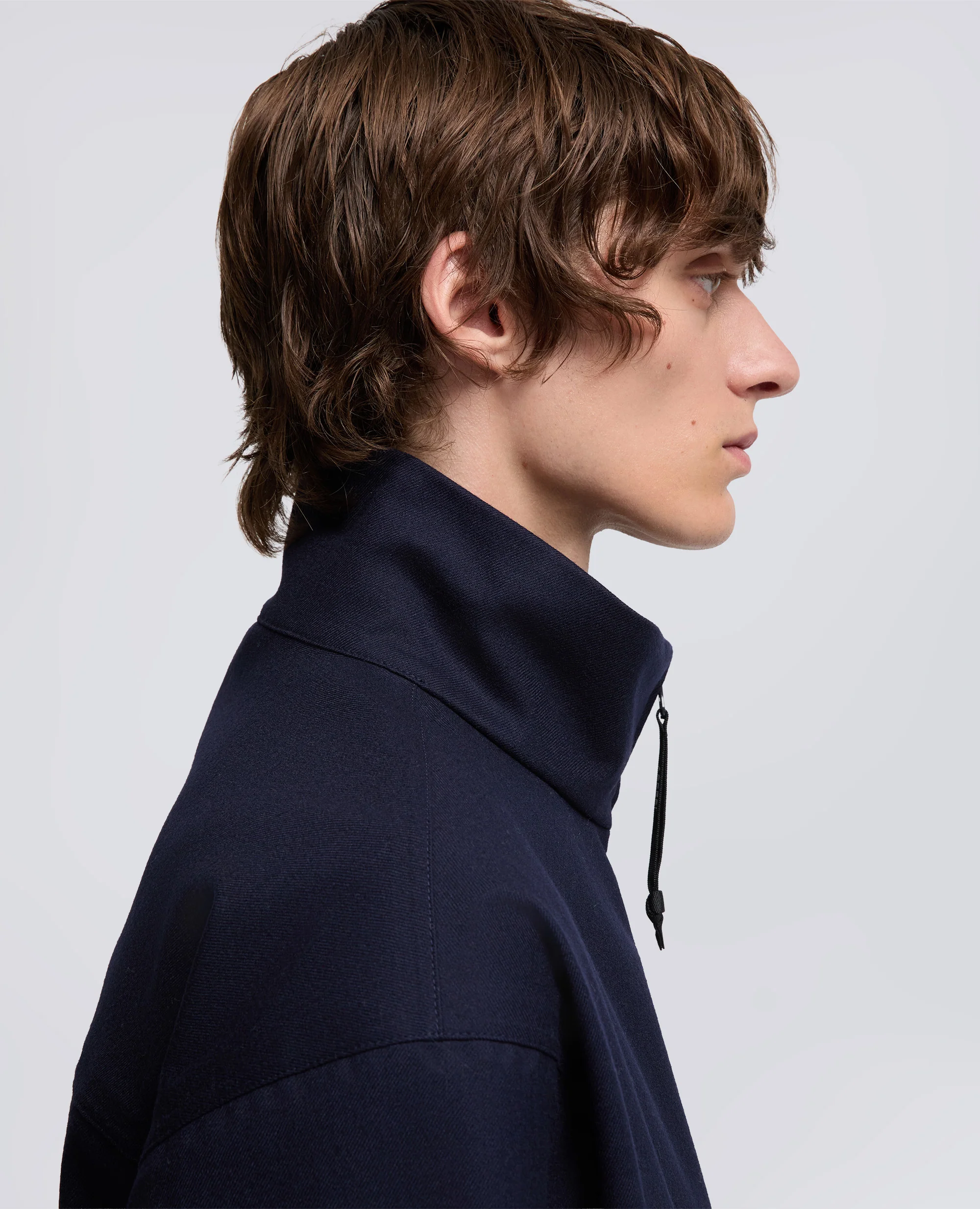 GIUBBOTTO STANTON IN TWILL DI LANA - NAVY - Image 4