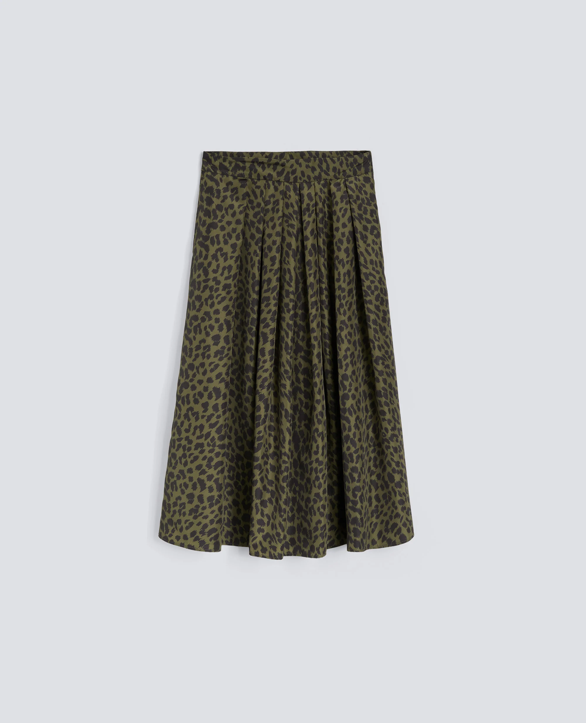 GONNA IN POLIESTERE STAMPATO - ANIMALIER