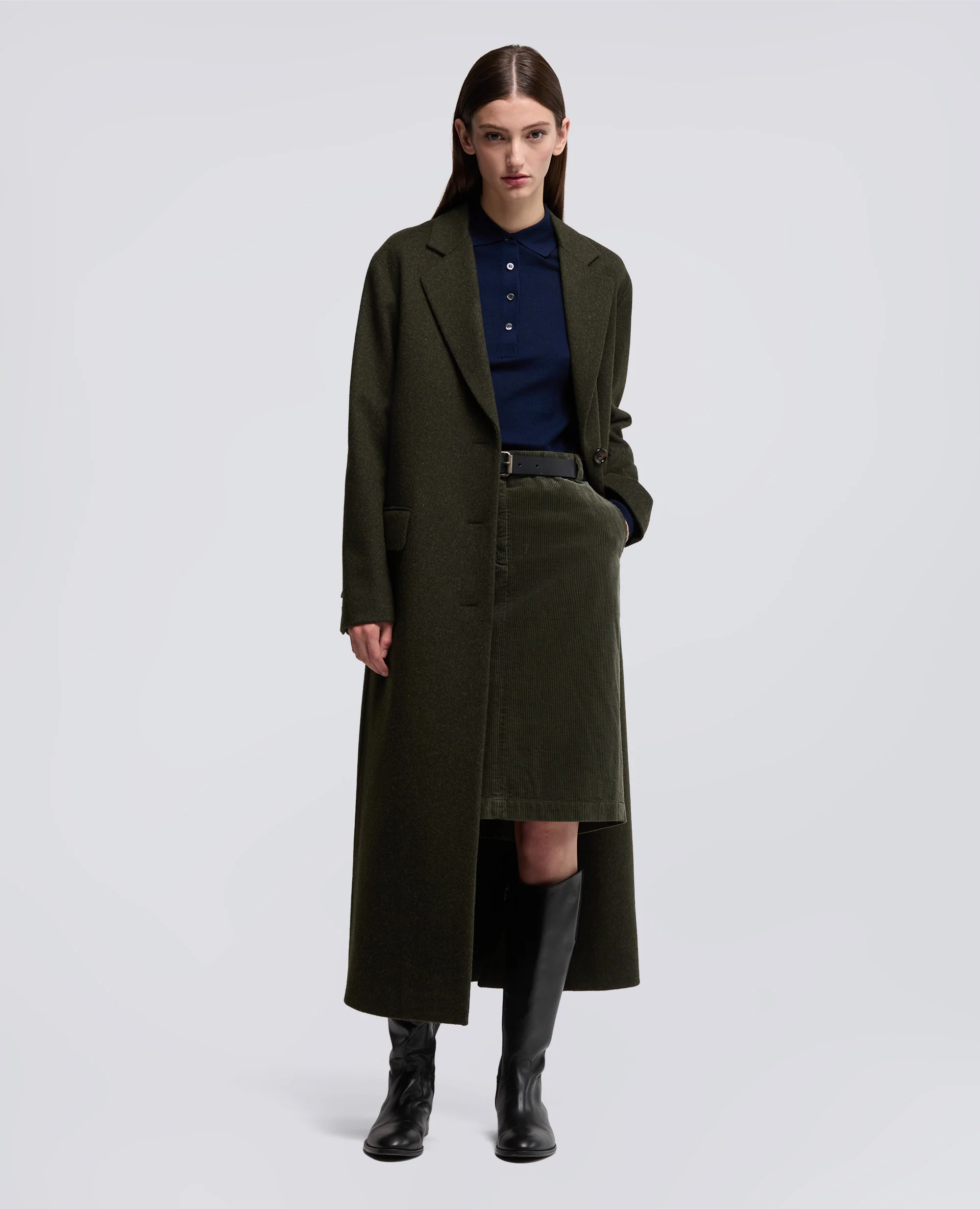 GONNA IN VELLUTO A COSTE - MILITARE - Image 2