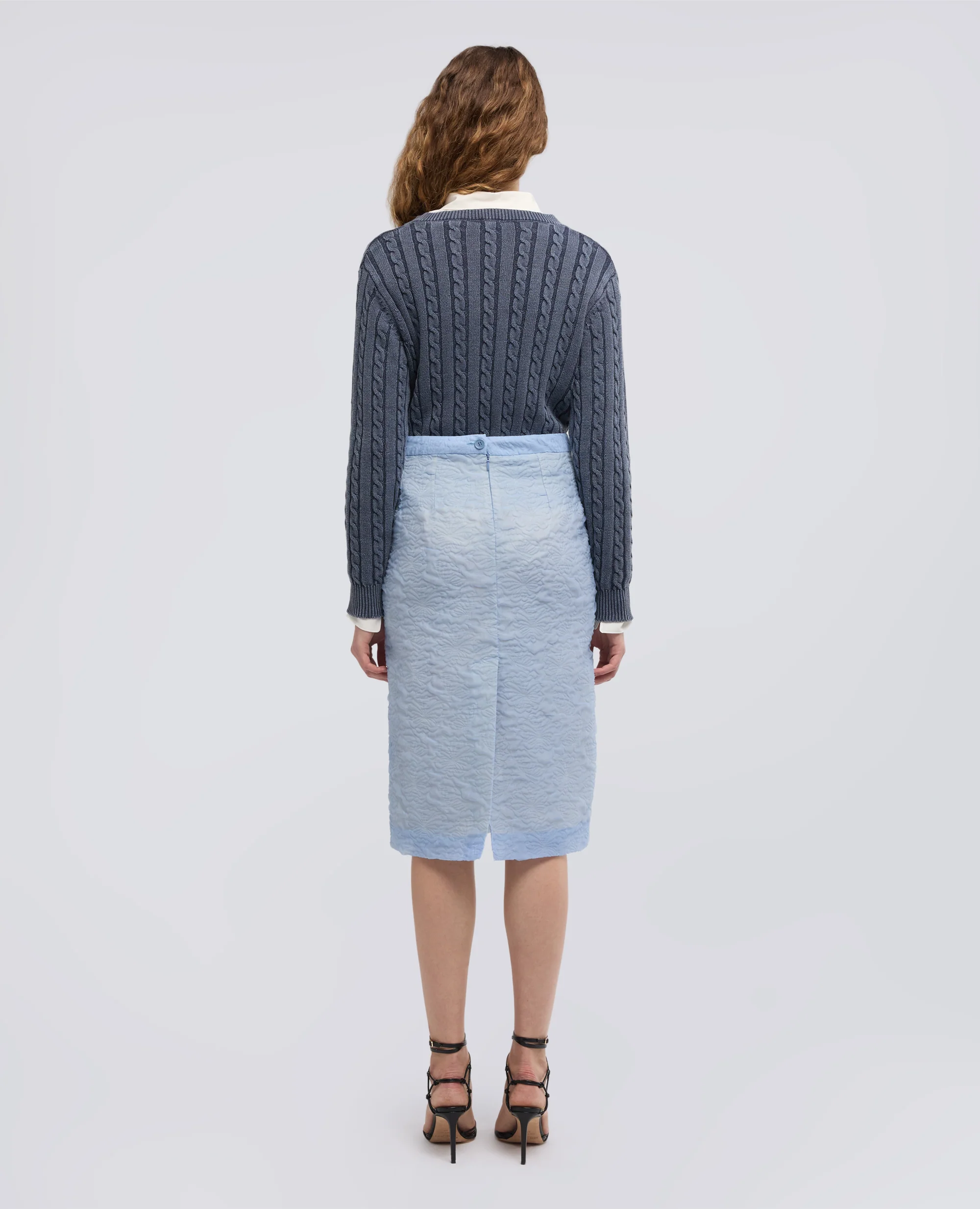 GONNA TUBINO IN CLOQUE - AZZURRO - Image 3