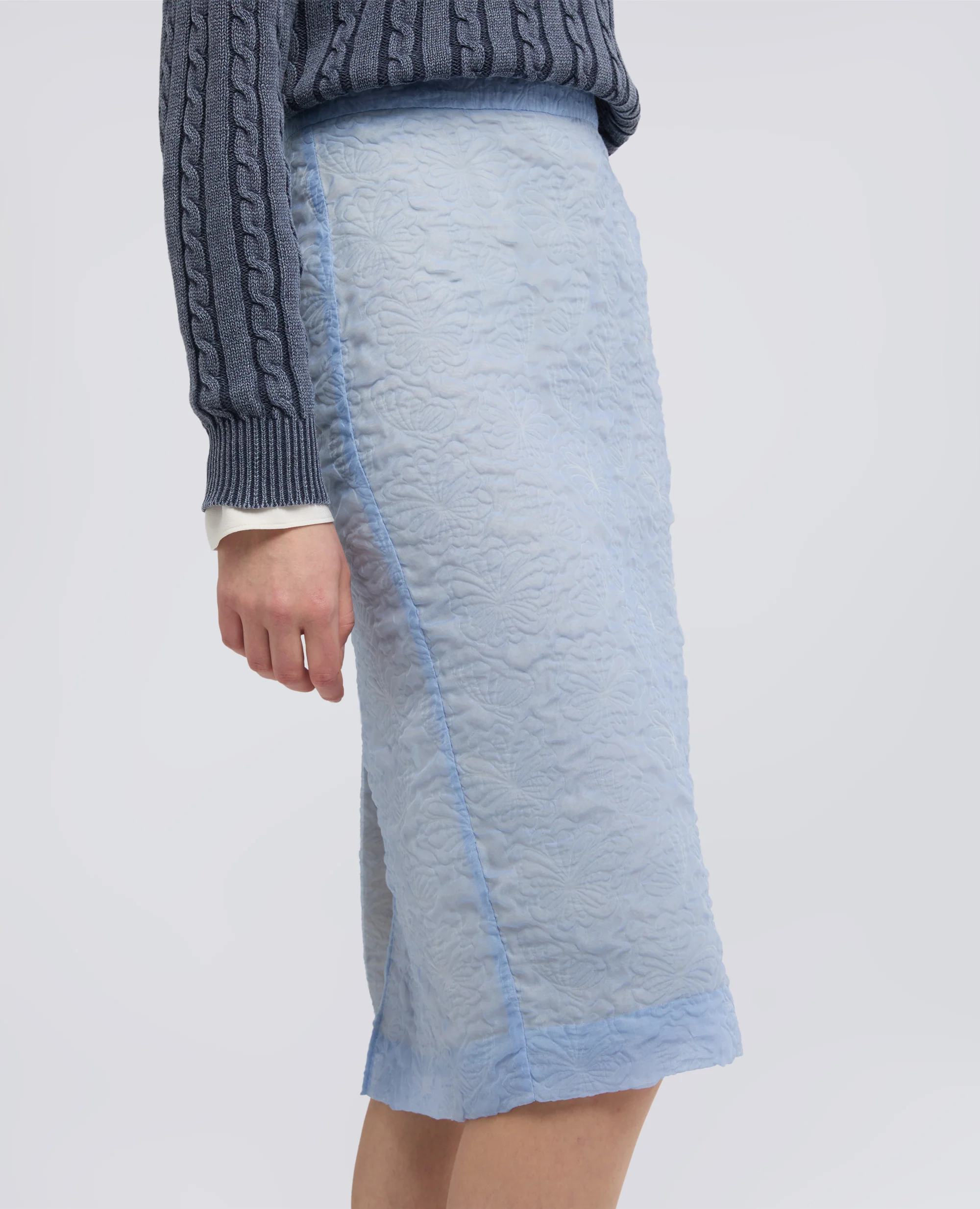 GONNA TUBINO IN CLOQUE - AZZURRO - Image 4
