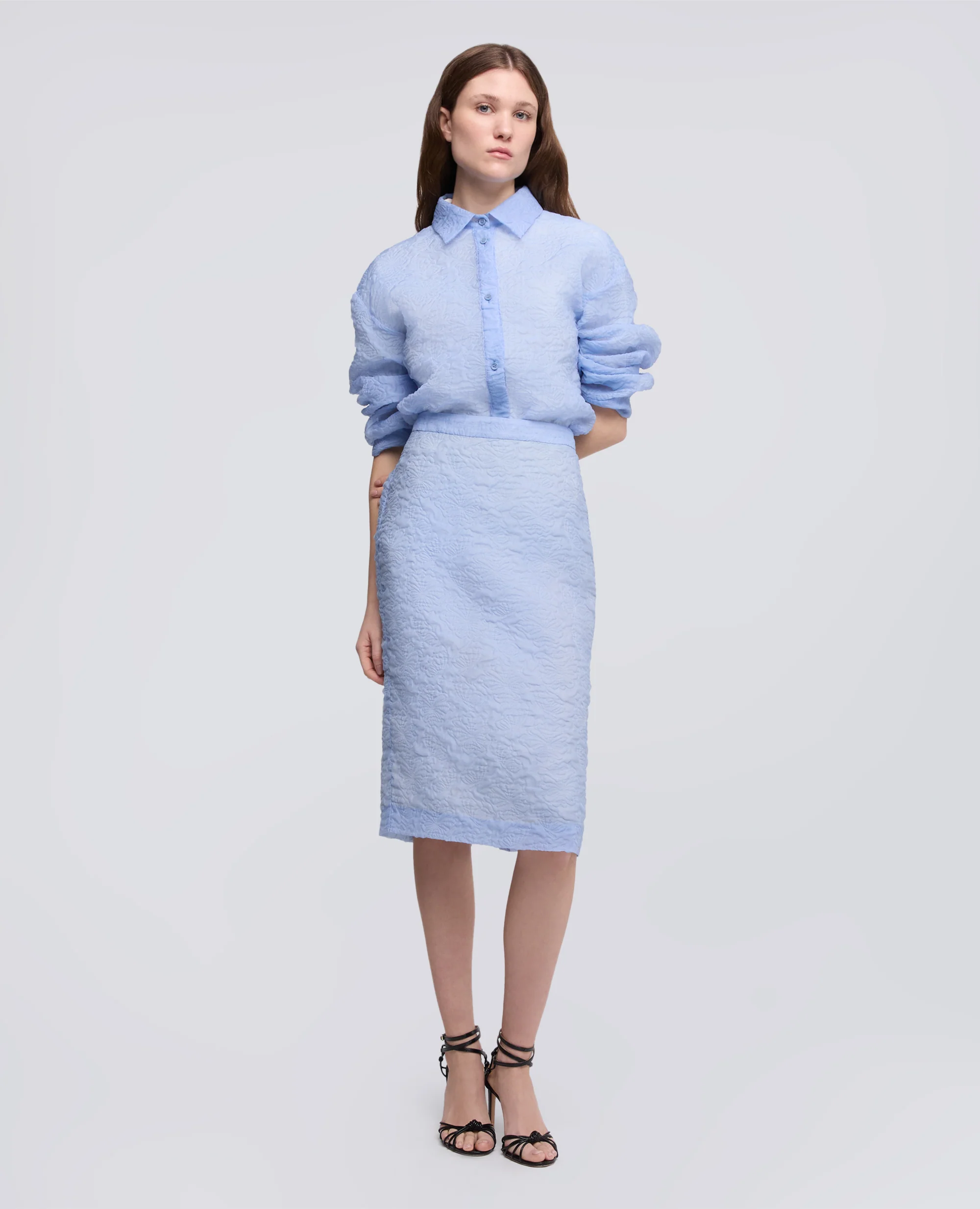 GONNA TUBINO IN CLOQUE - AZZURRO - Image 5