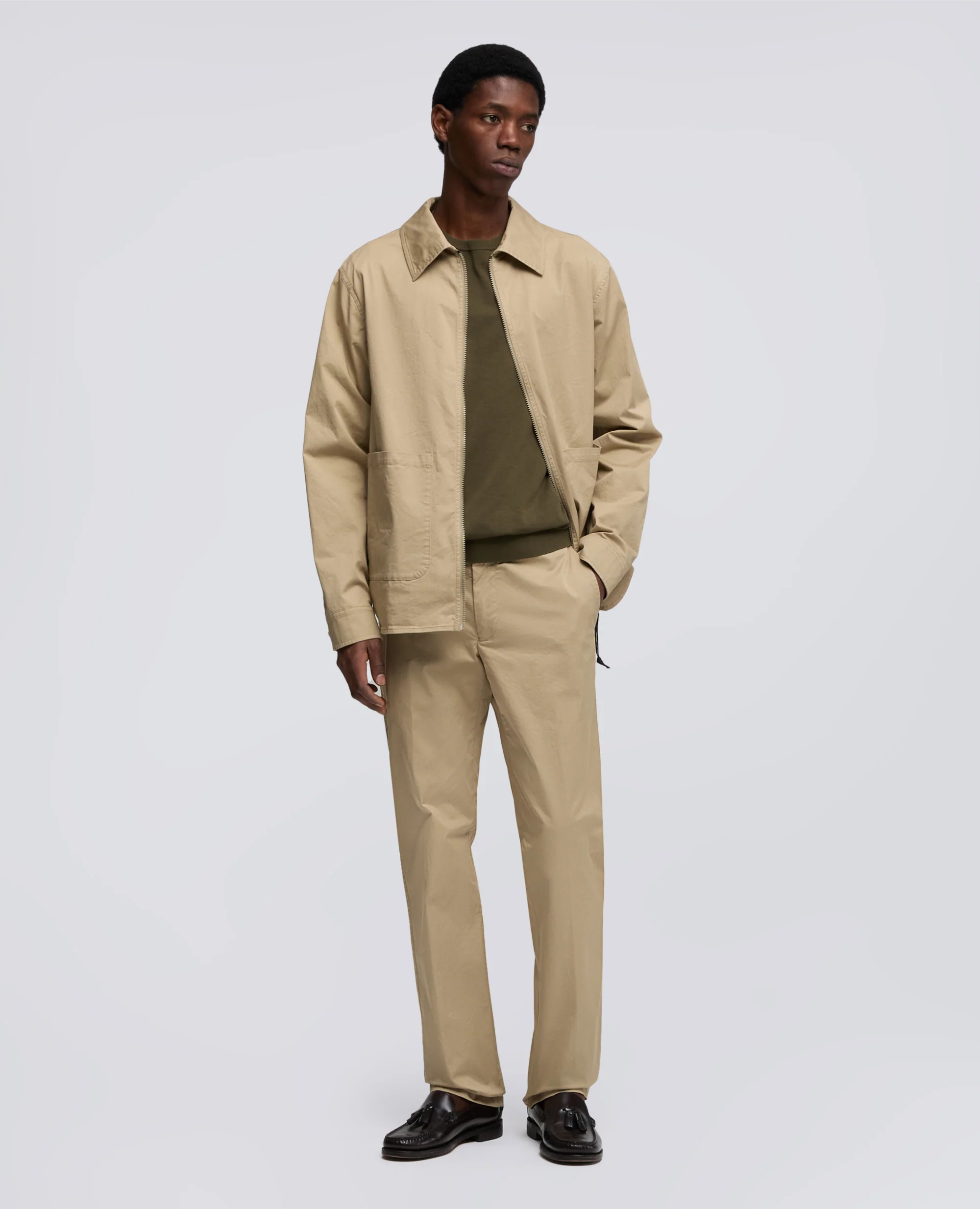 MAGLIA GIROCOLLO IN COTONE - MILITARE - Image 2