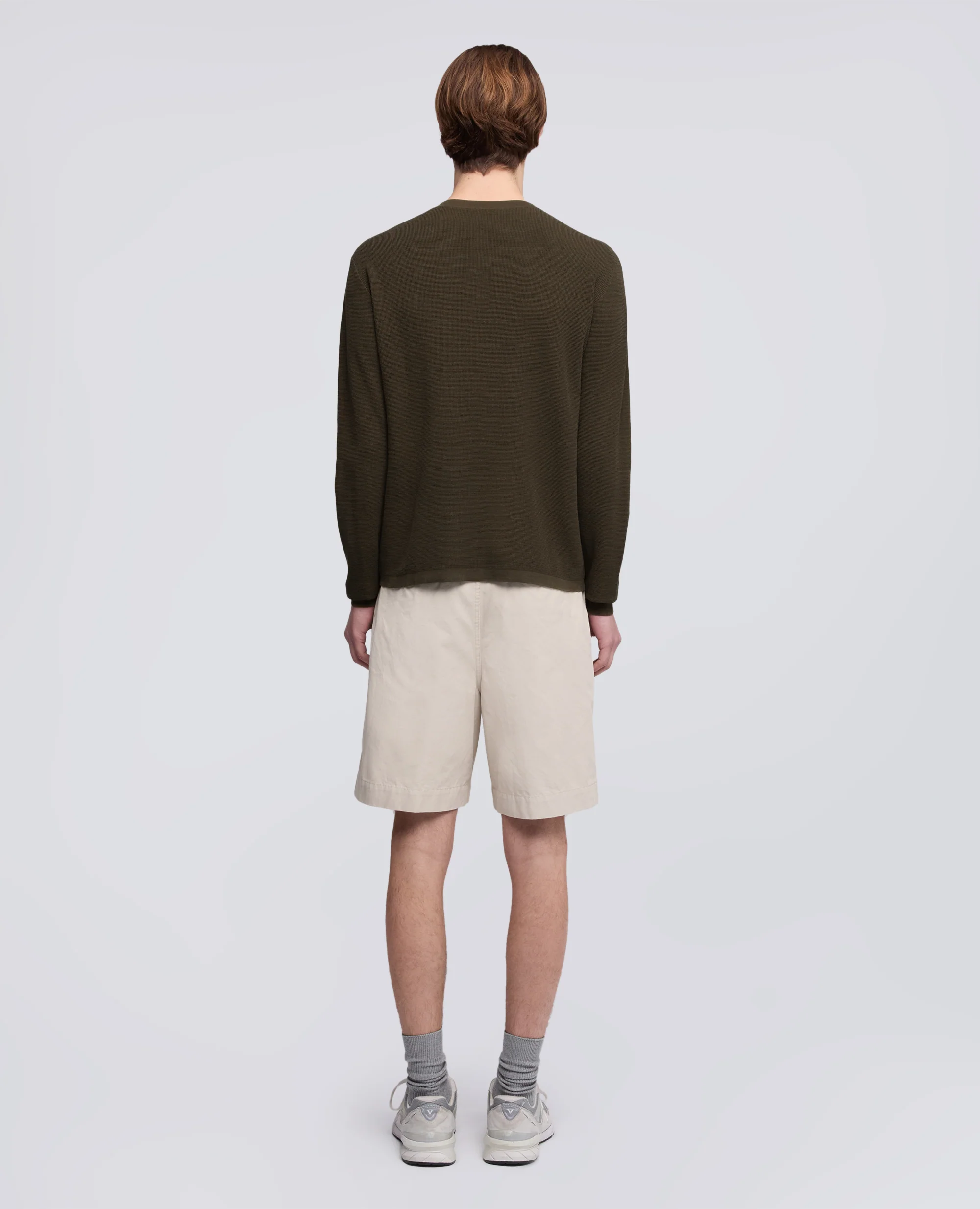 MAGLIA GIROCOLLO IN COTONE - MILITARE - Image 3