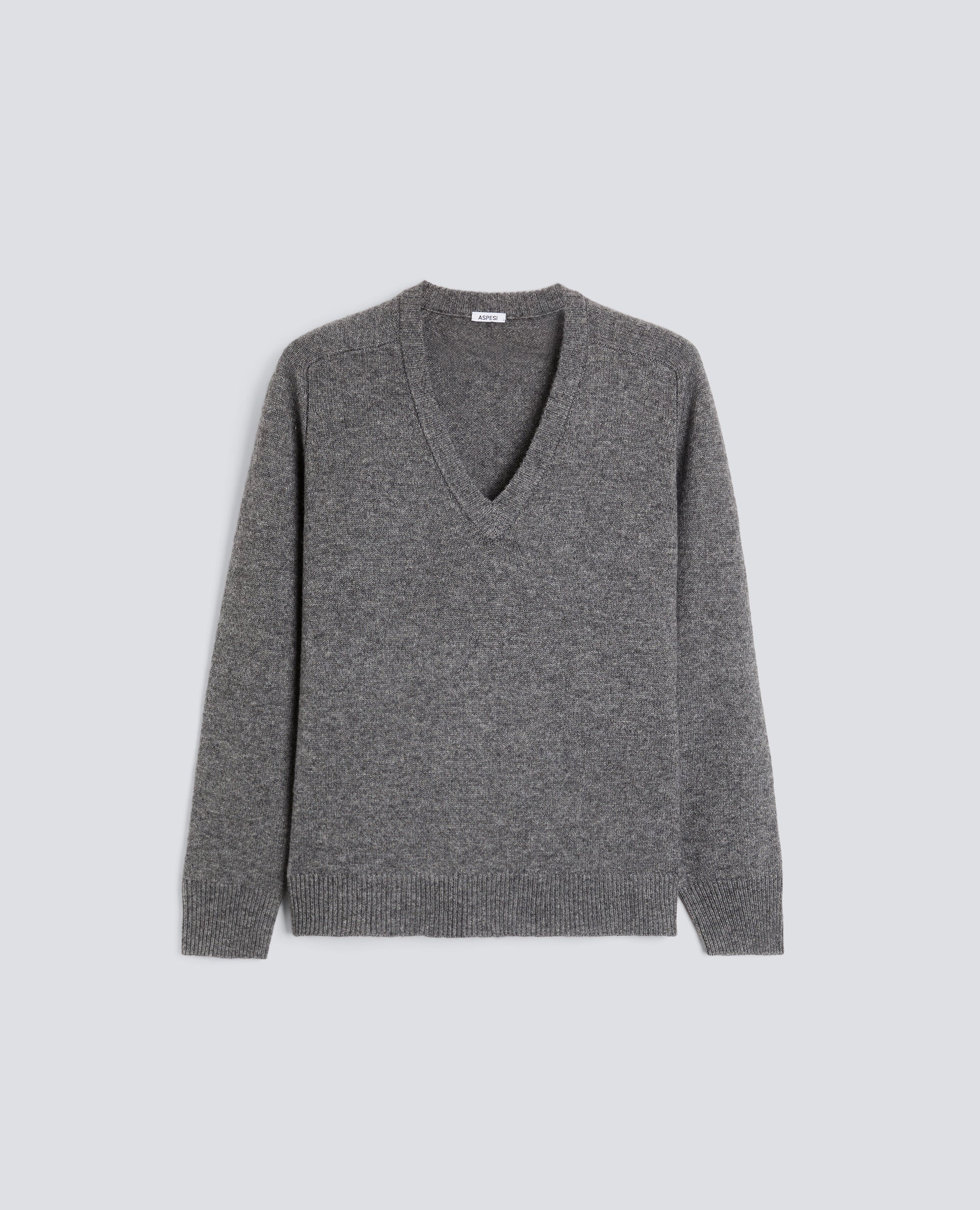 MAGLIA IN MISTO LANA CON SCOLLO A V - MELANGE