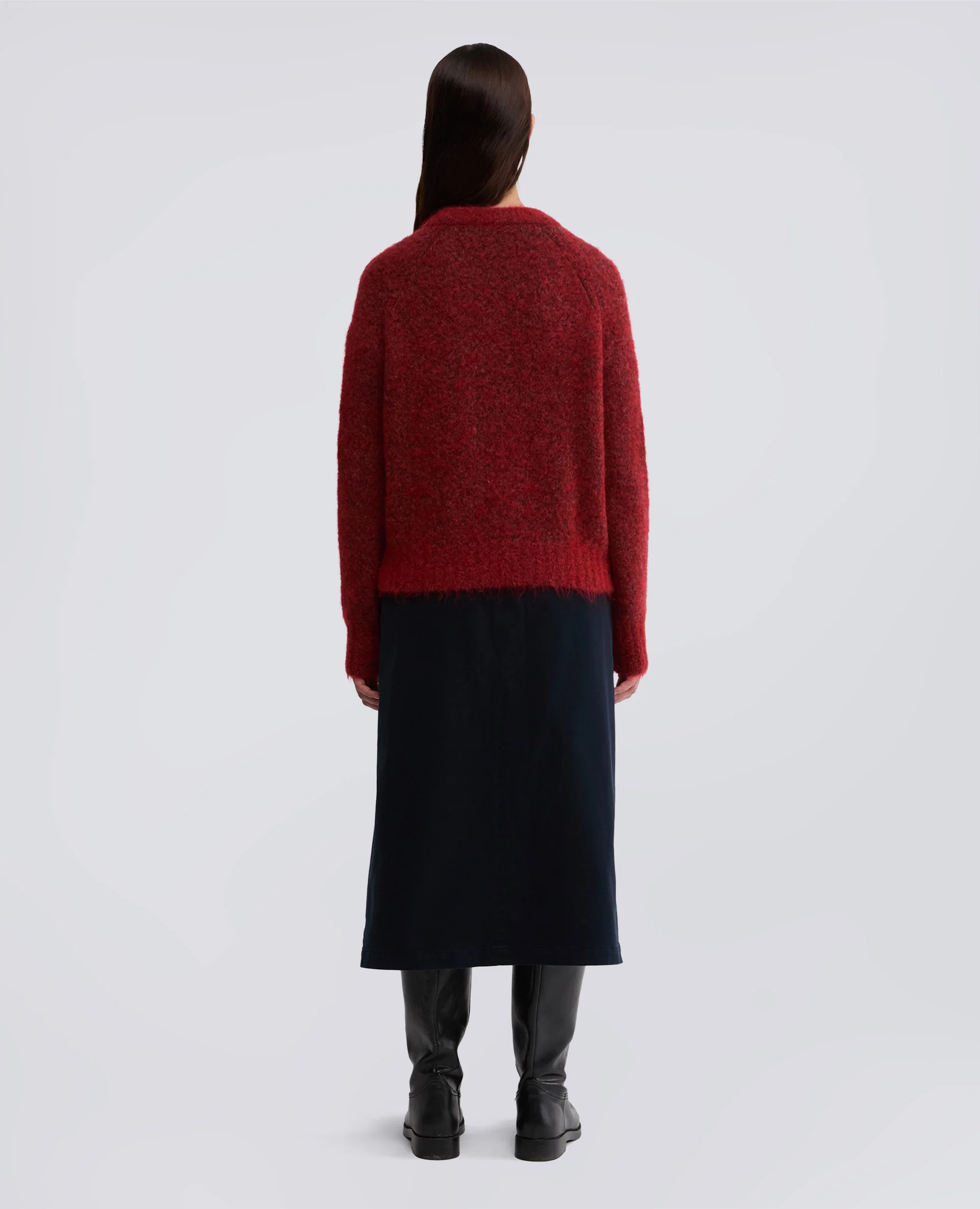 MAGLIA IN MISTO LANA MOHAIR - CORALLO - Image 3