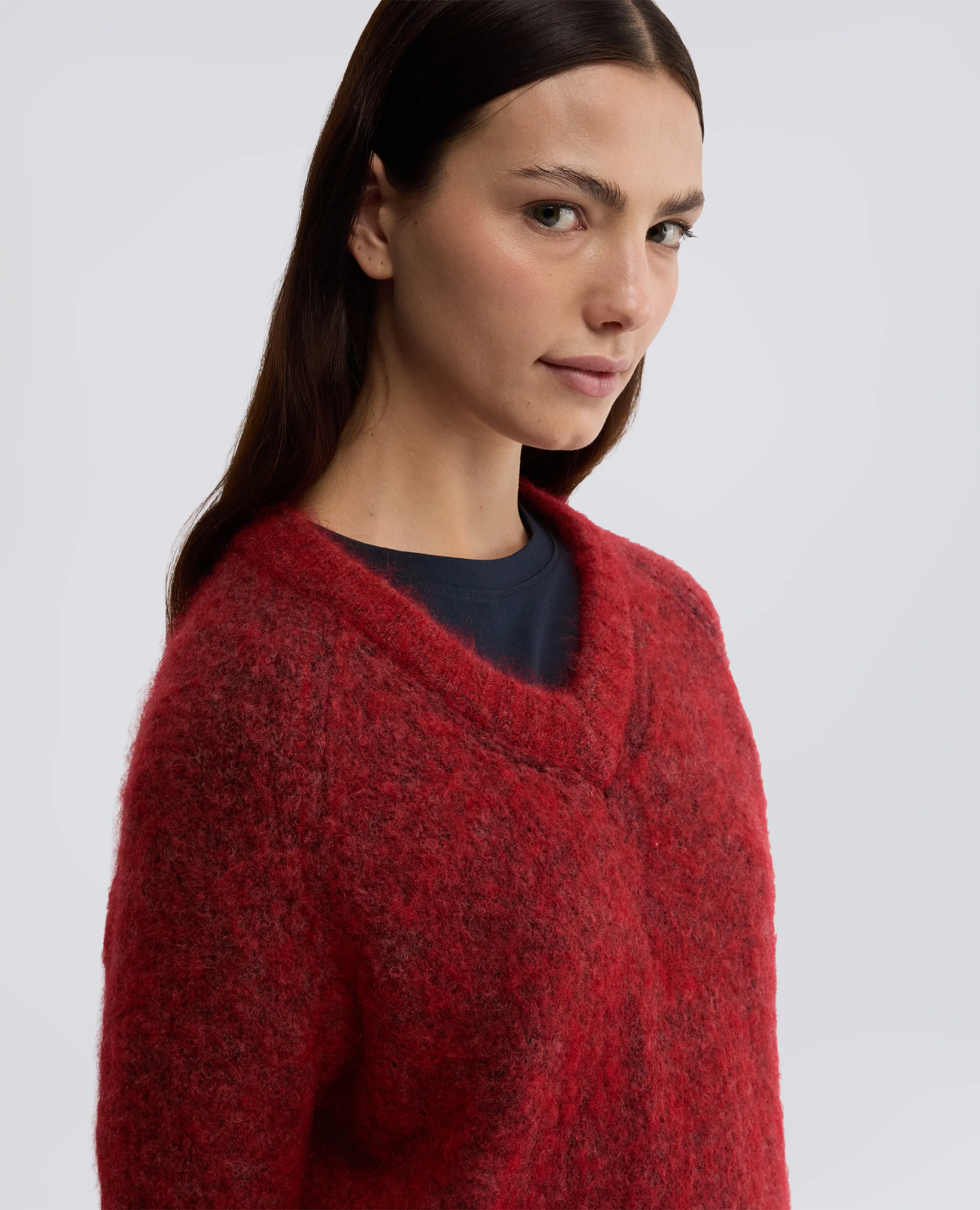 MAGLIA IN MISTO LANA MOHAIR - CORALLO - Image 4