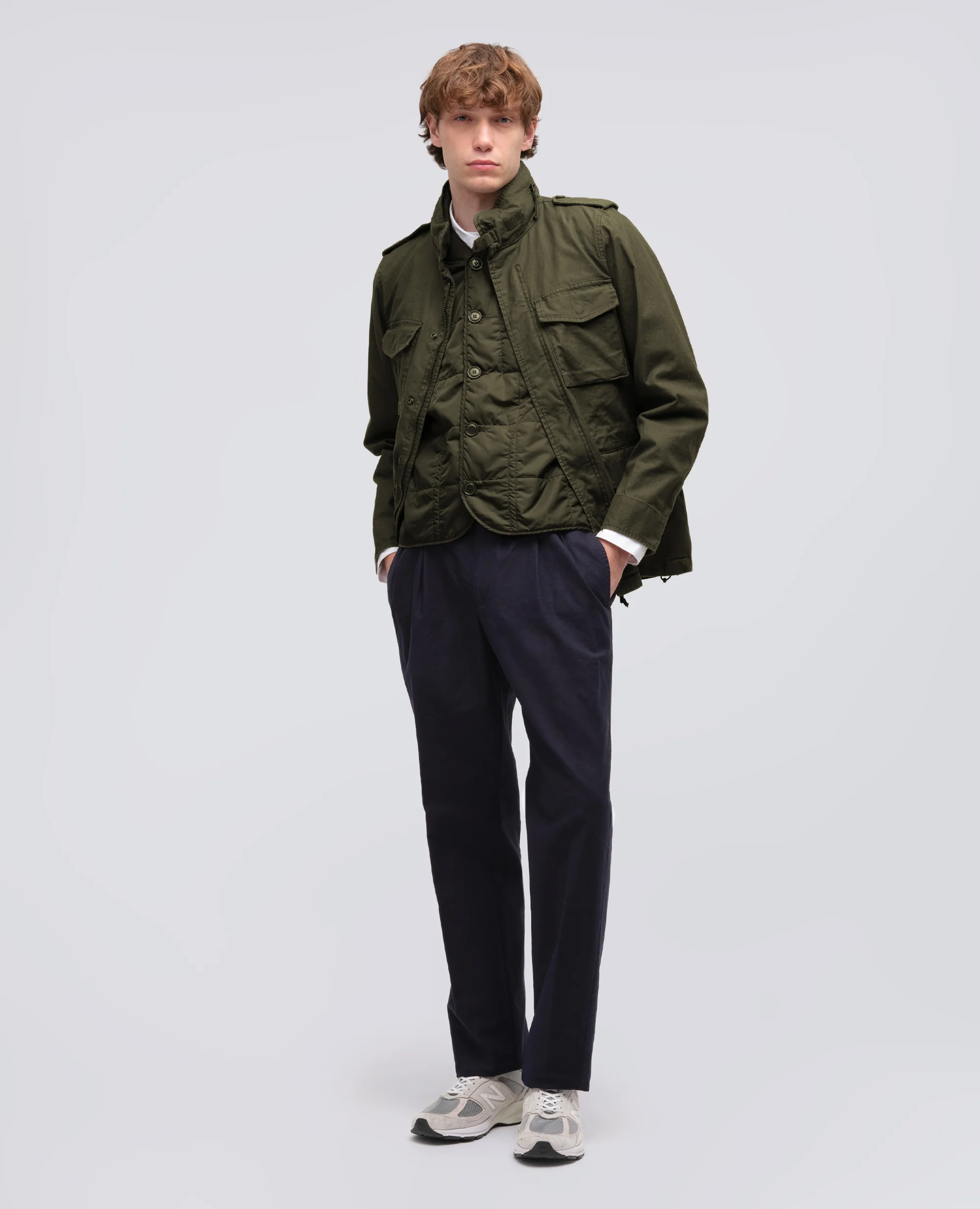 MINI FIELD JACKET IN GABARDINA DI COTONE - MILITARE - Image 2