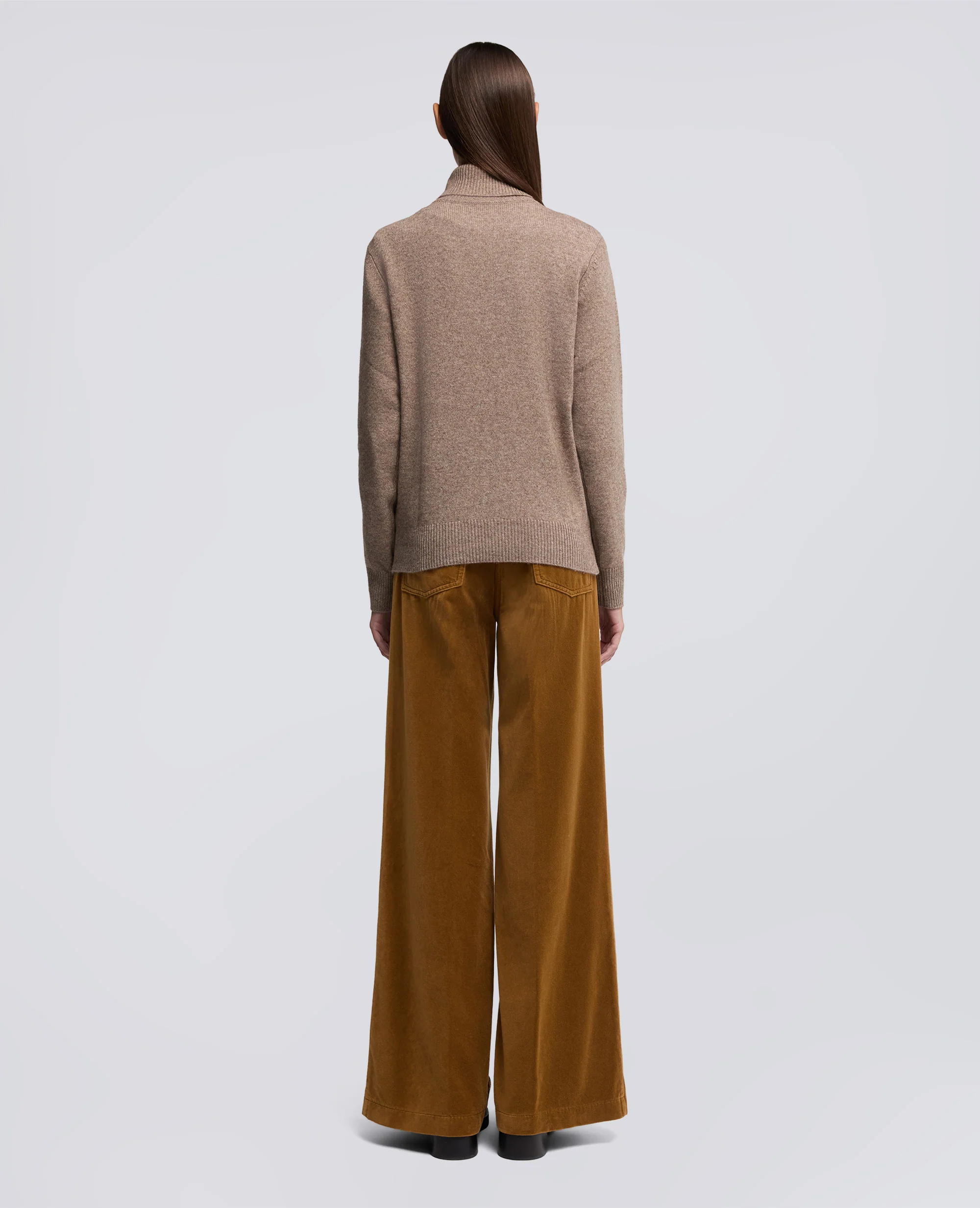MAGLIA DOLCEVITA IN MISTO LANA, YAK E CASHMERE - TORTORA - Image 3
