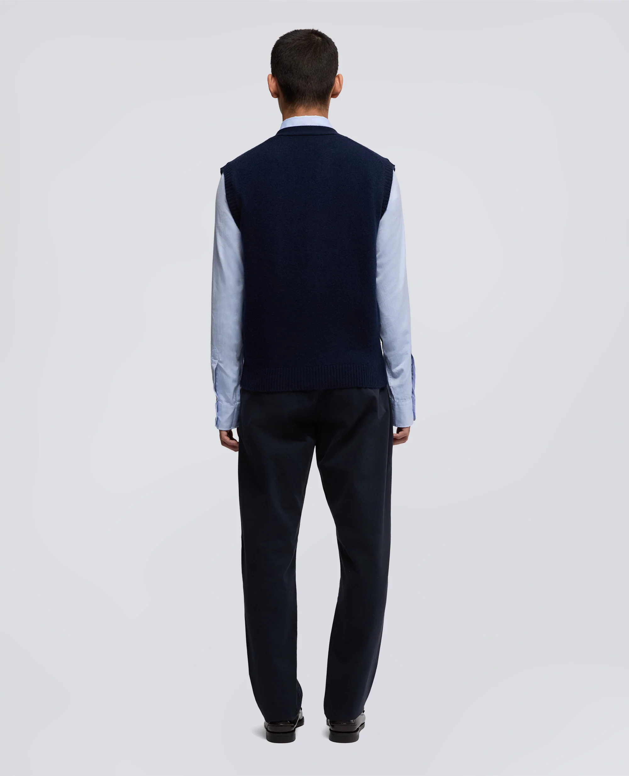 GILET IN CASHMERE - NAVY - Image 3
