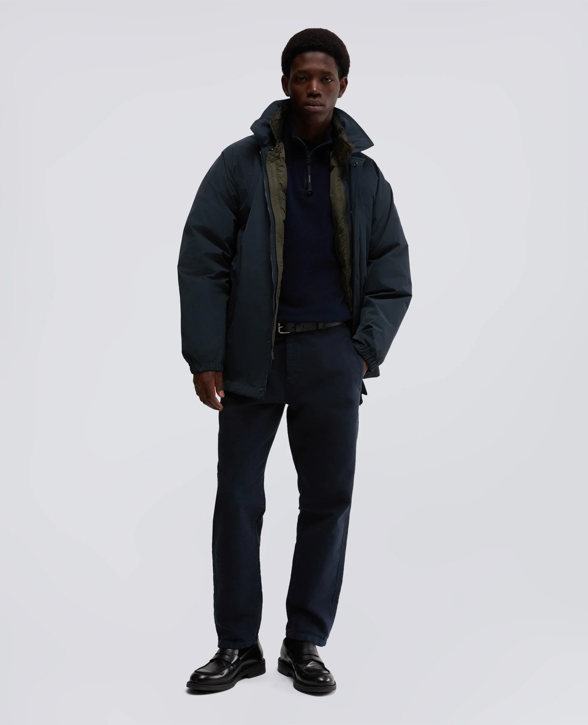 MAGLIA CON COLLO ALTO - NAVY - Image 2
