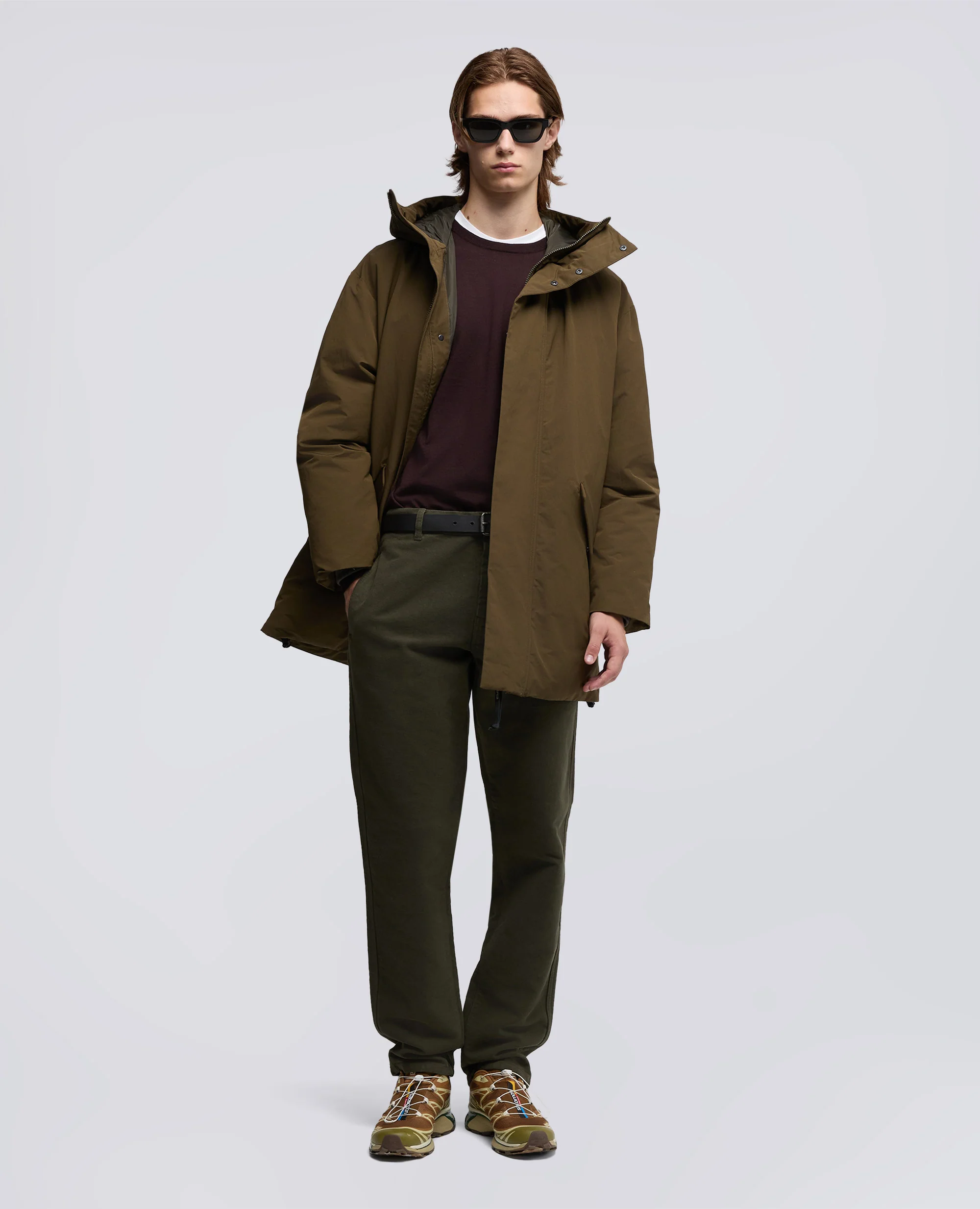 MAGLIA GIROCOLLO IN LANA MERINO - MARRONE - Image 2