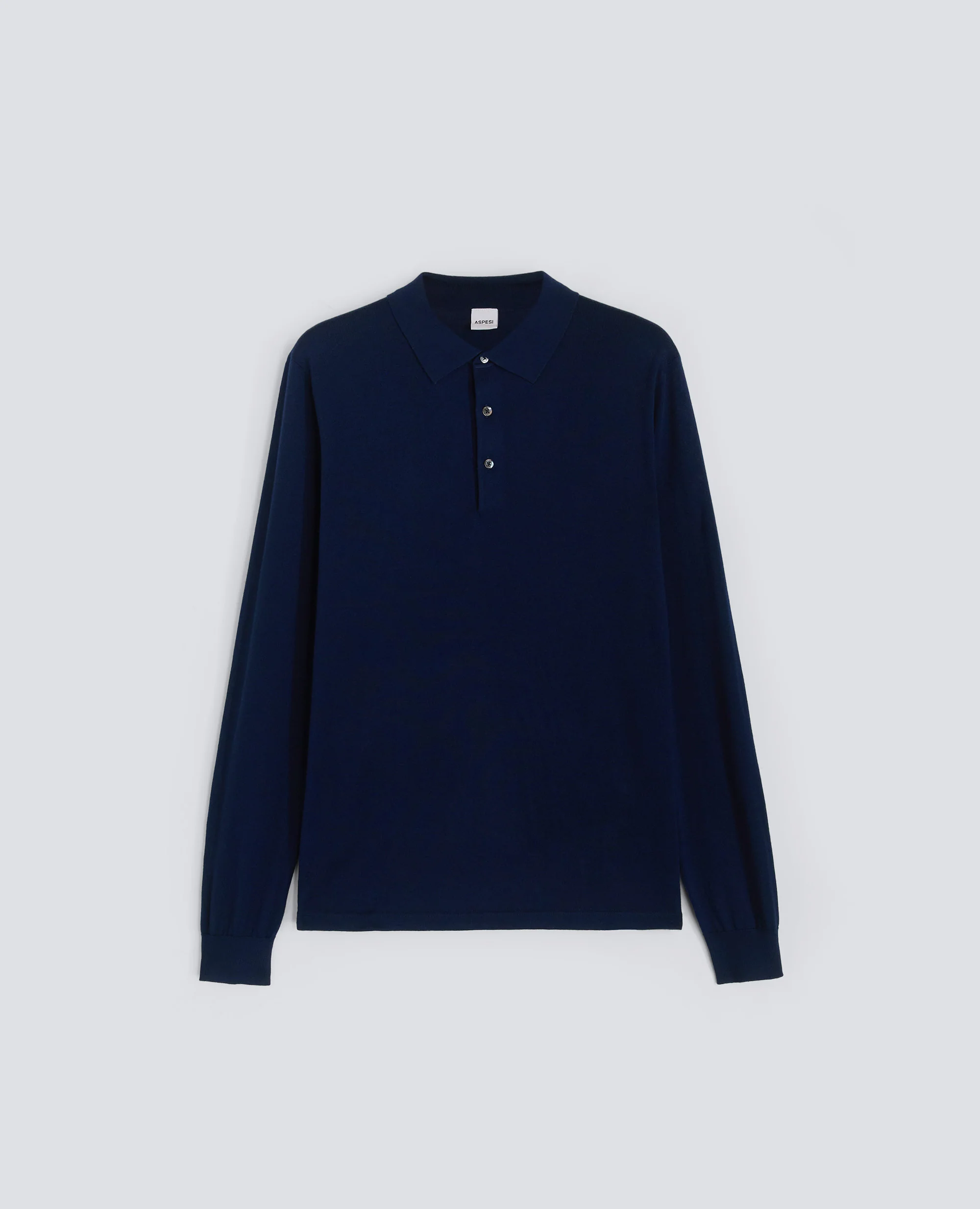 POLO A MANICHE LUNGHE - BLU