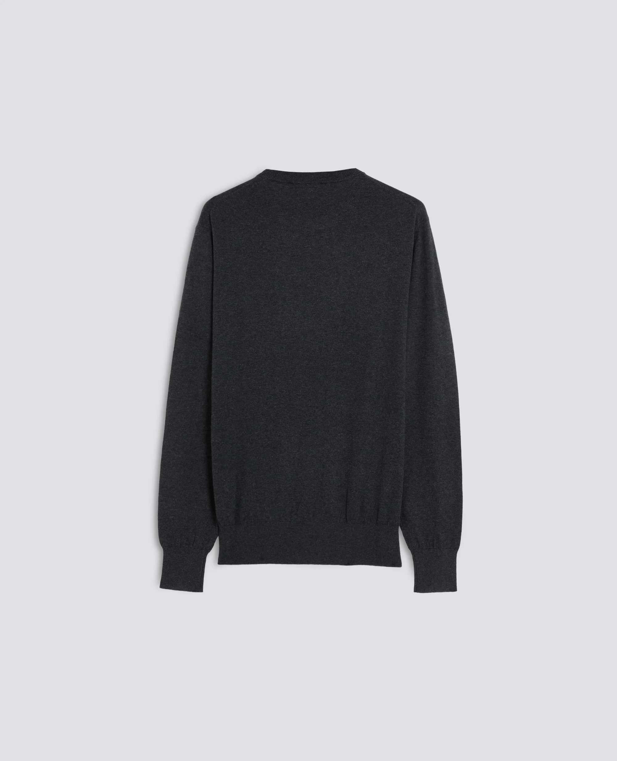 MAGLIA GIROCOLLO IN MISTO COTONE - ANTRACITE - Image 2