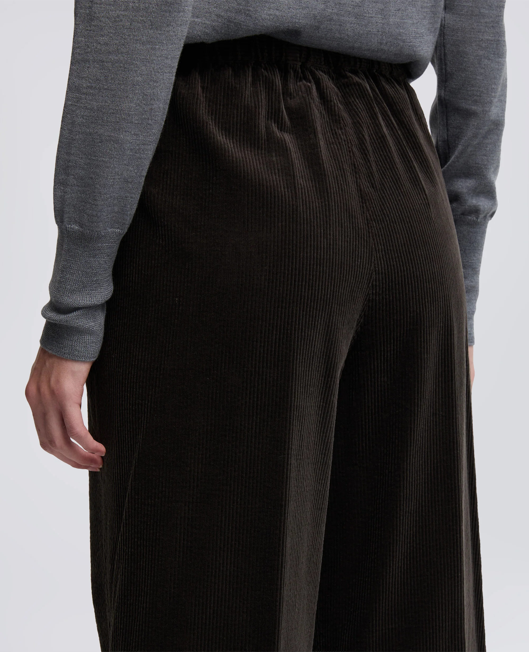 PANTALONE AMPIO IN VELLUTO A COSTE - TESTA DI MORO - Image 4