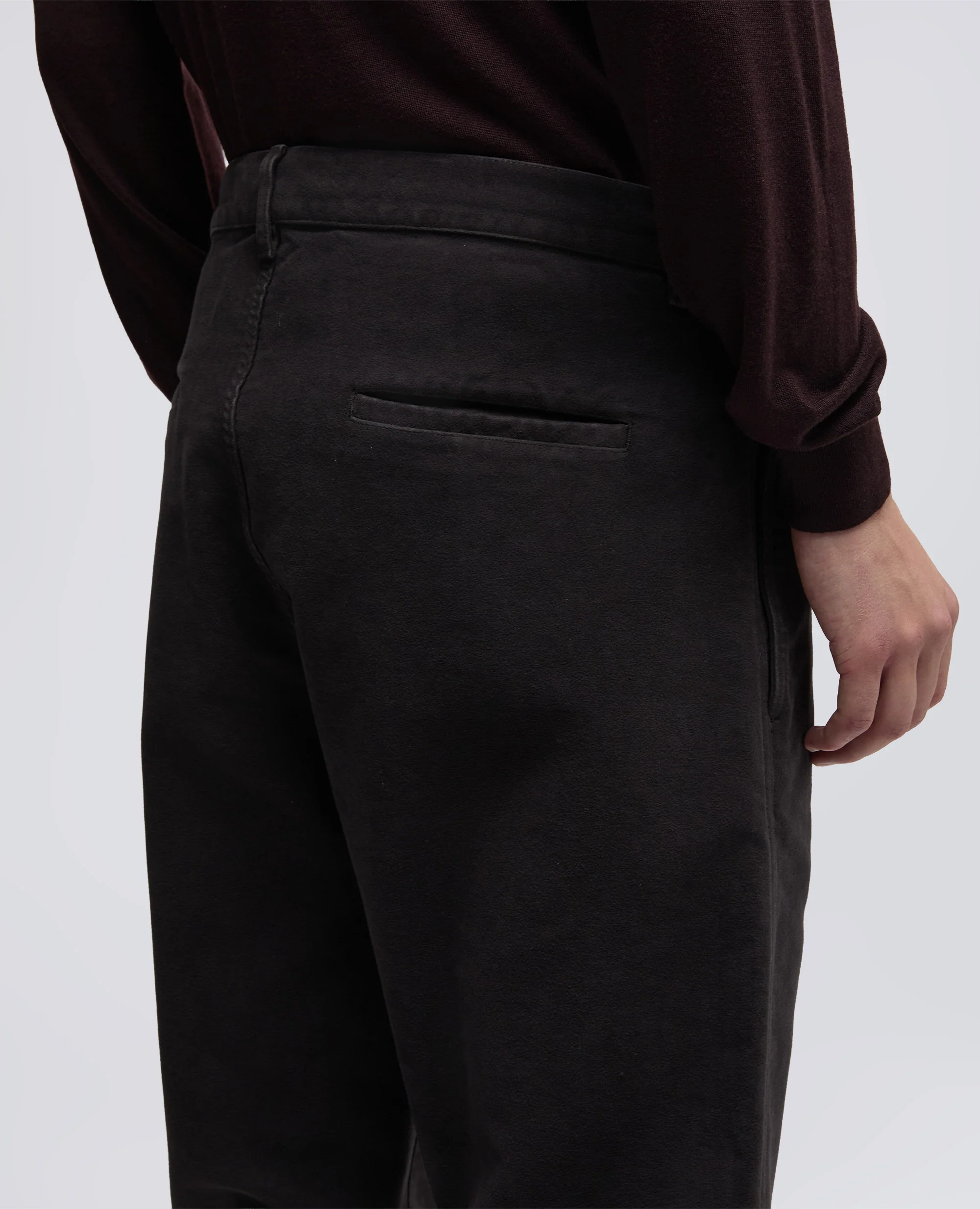 PANTALONE CHINO FUNZIONALE IN VELLUTO - MARRONE - Image 4