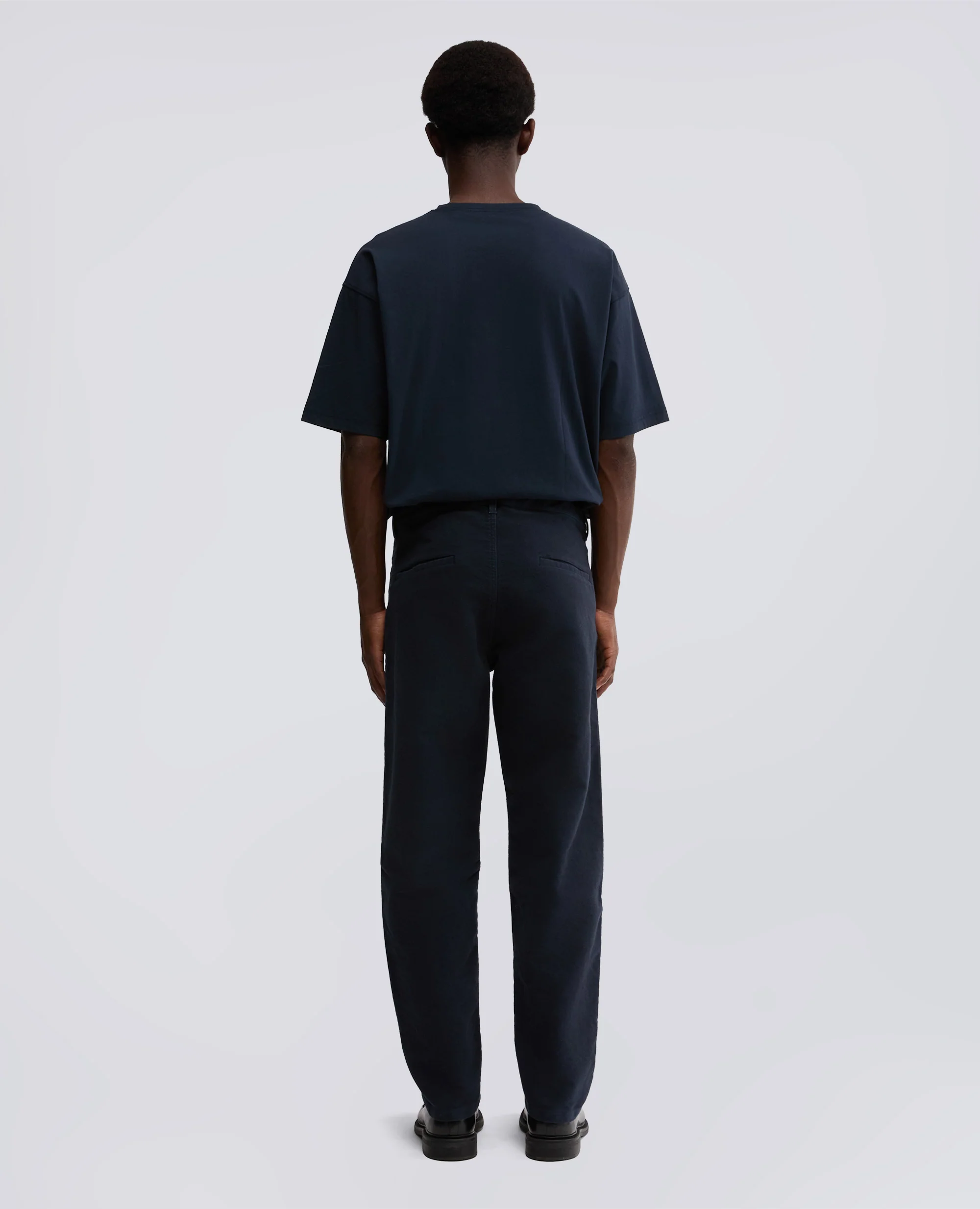 PANTALONE CHINO FUNZIONALE IN VELLUTO - NAVY - Image 3