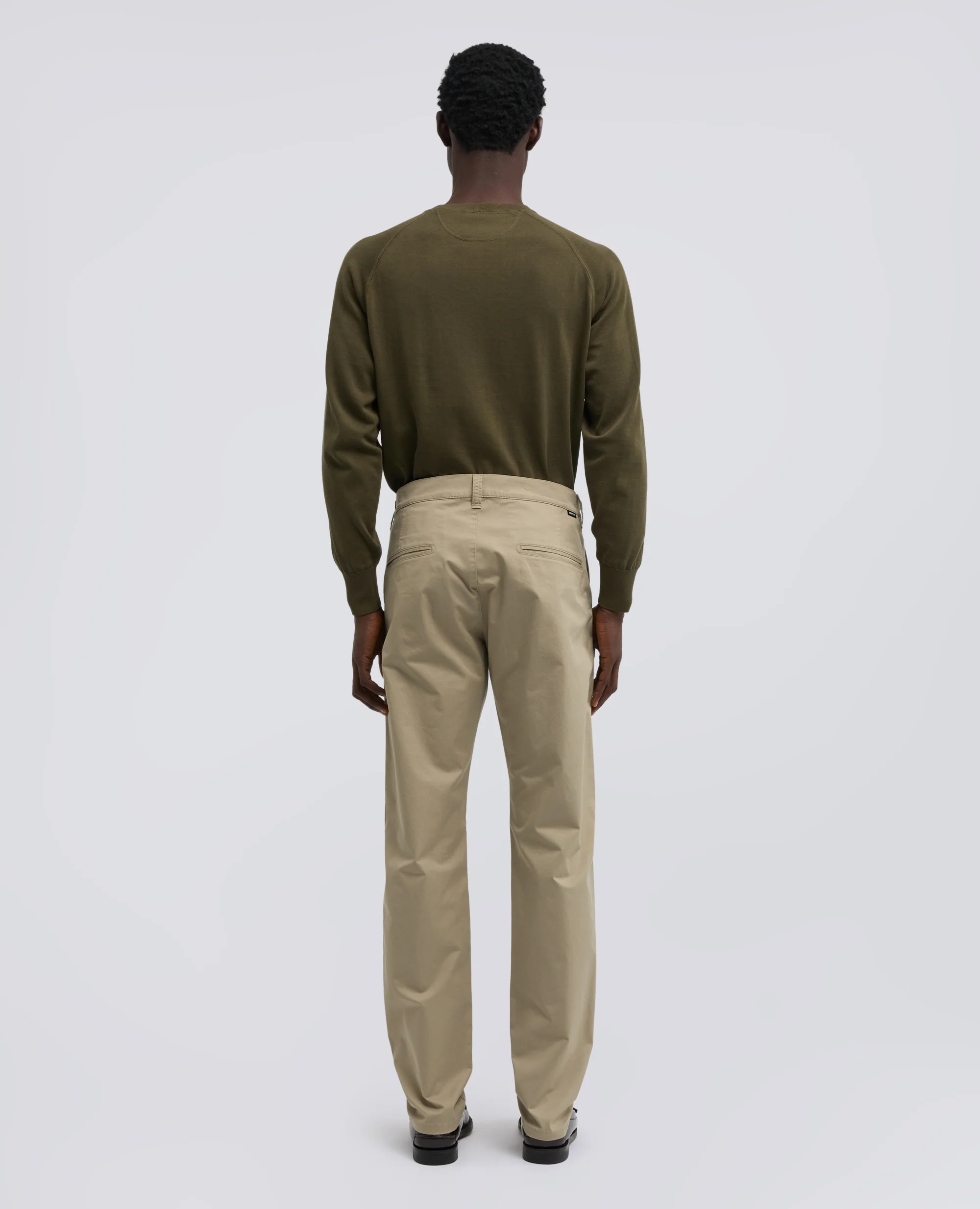 PANTALONE CHINO IN GABARDINA DI COTONE E LINO - COLONIALE - Image 3