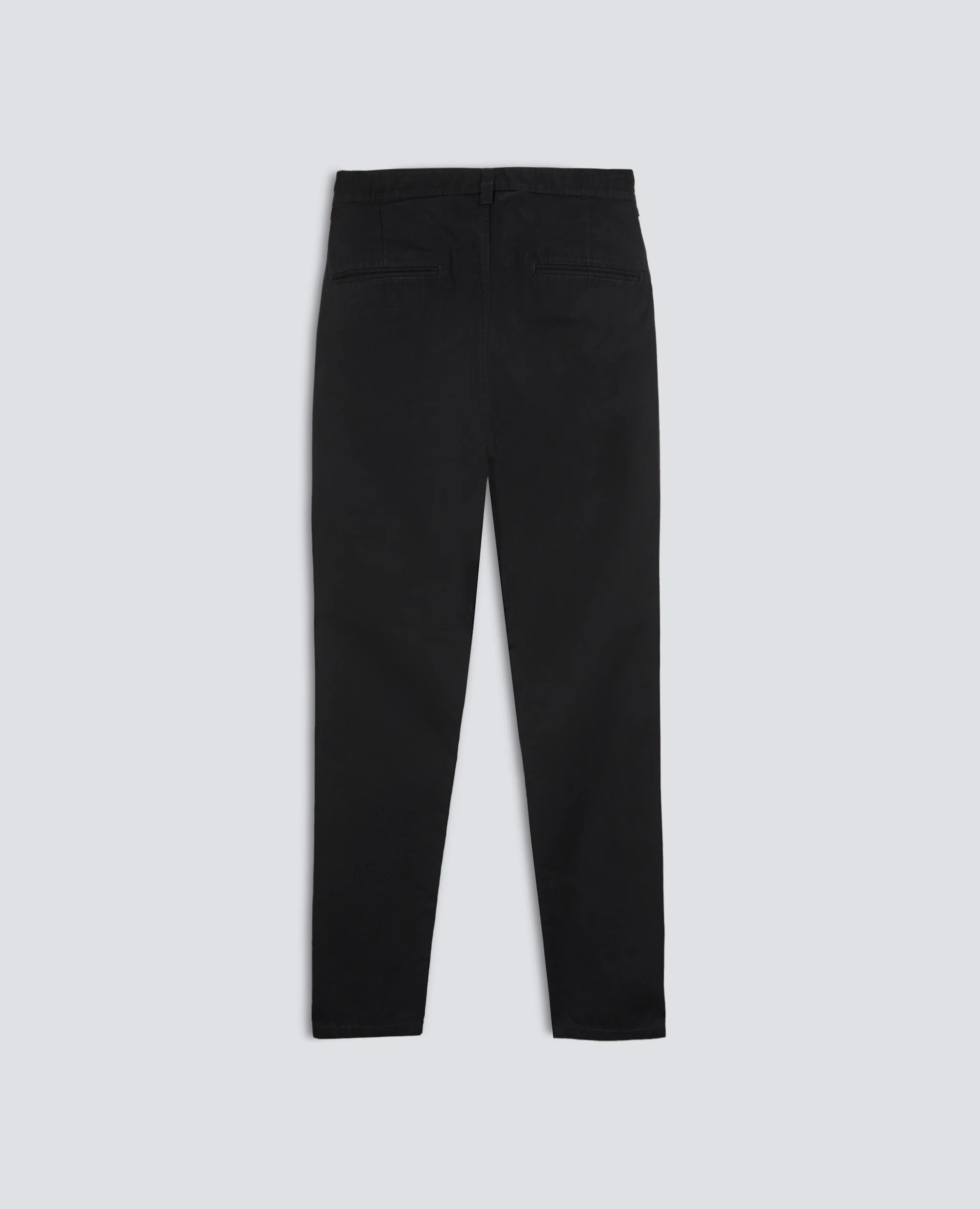 PANTALONE CHINO IN GABARDINA DI COTONE E LINO - NERO - Image 2