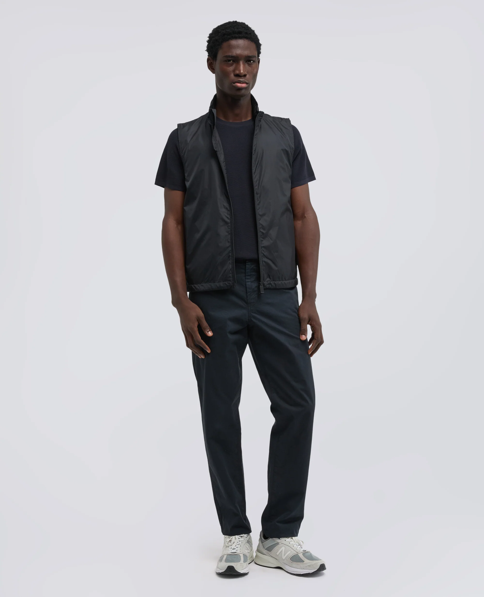PANTALONE FUNZIONALE IN POPELINE - NAVY - Image 2