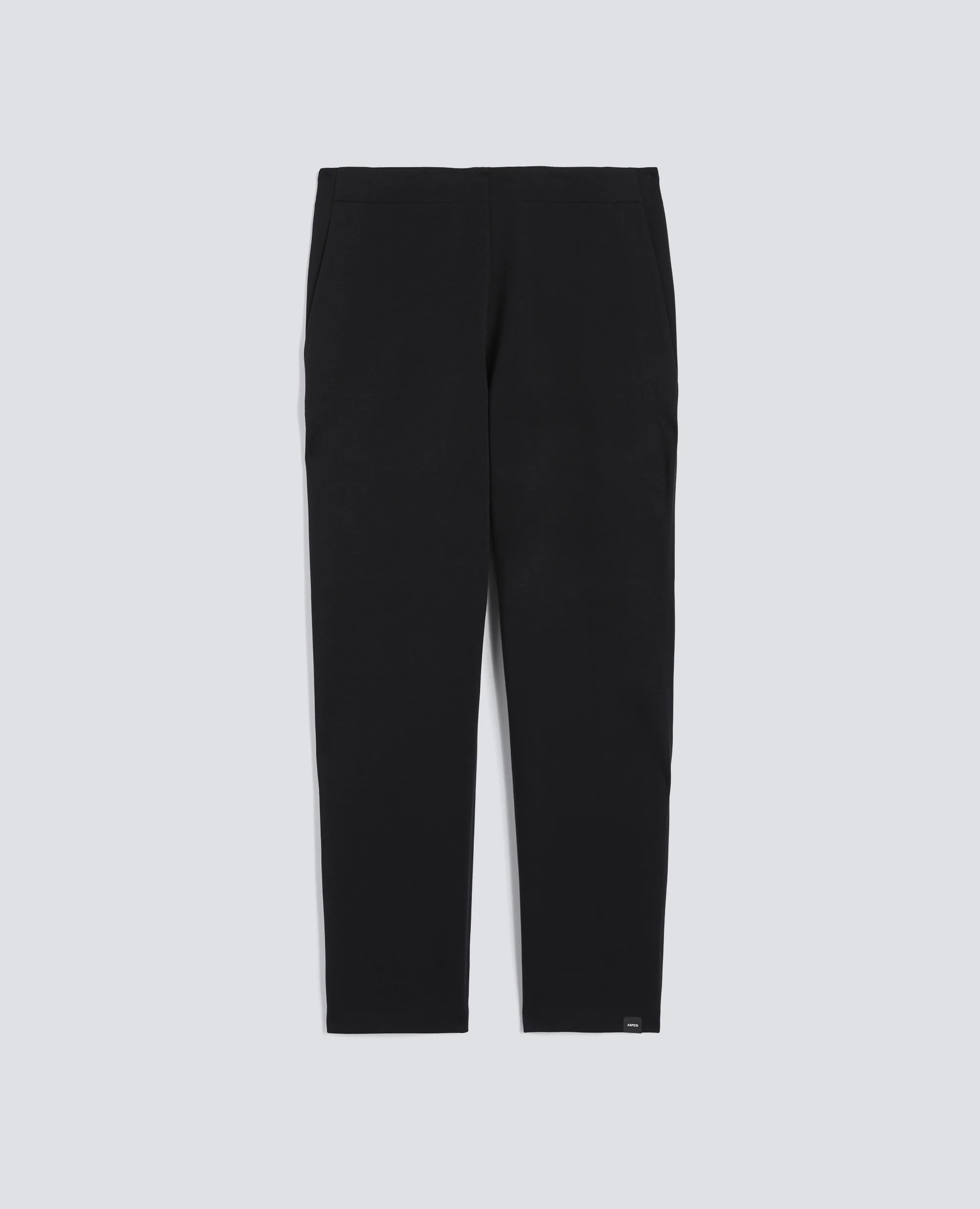 PANTALONE IN JERSEY DI COTONE DOPPIO - NERO