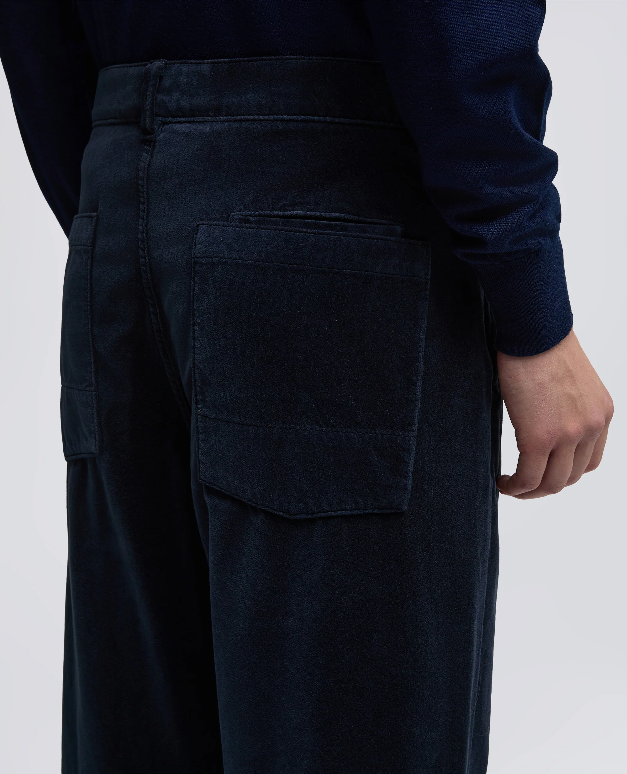 PANTALONE LAB WORKWEAR IN TELA DI COTONE - NAVY - Image 4