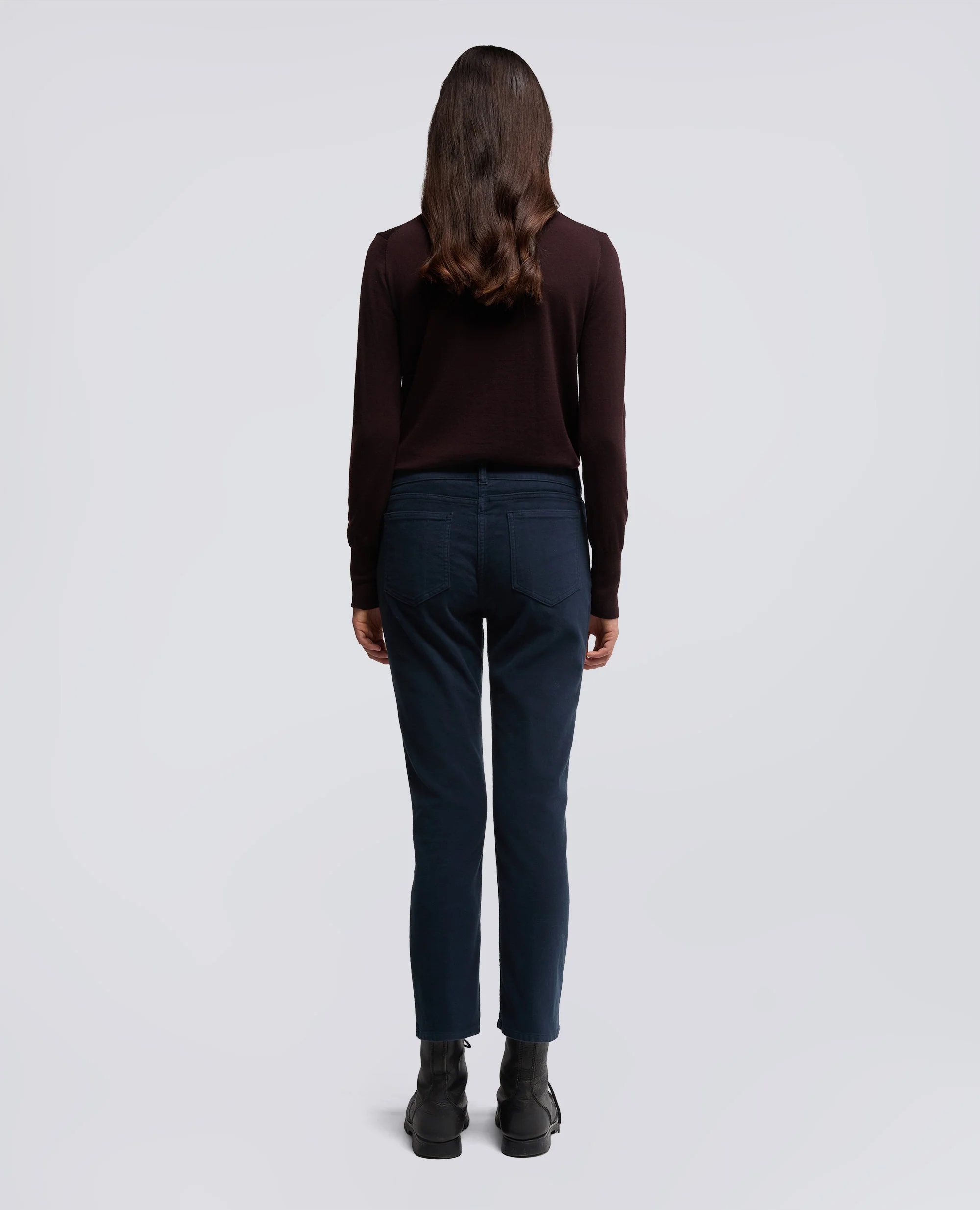 PANTALONE IN FUSTAGNO STRETCH - NAVY - Image 3