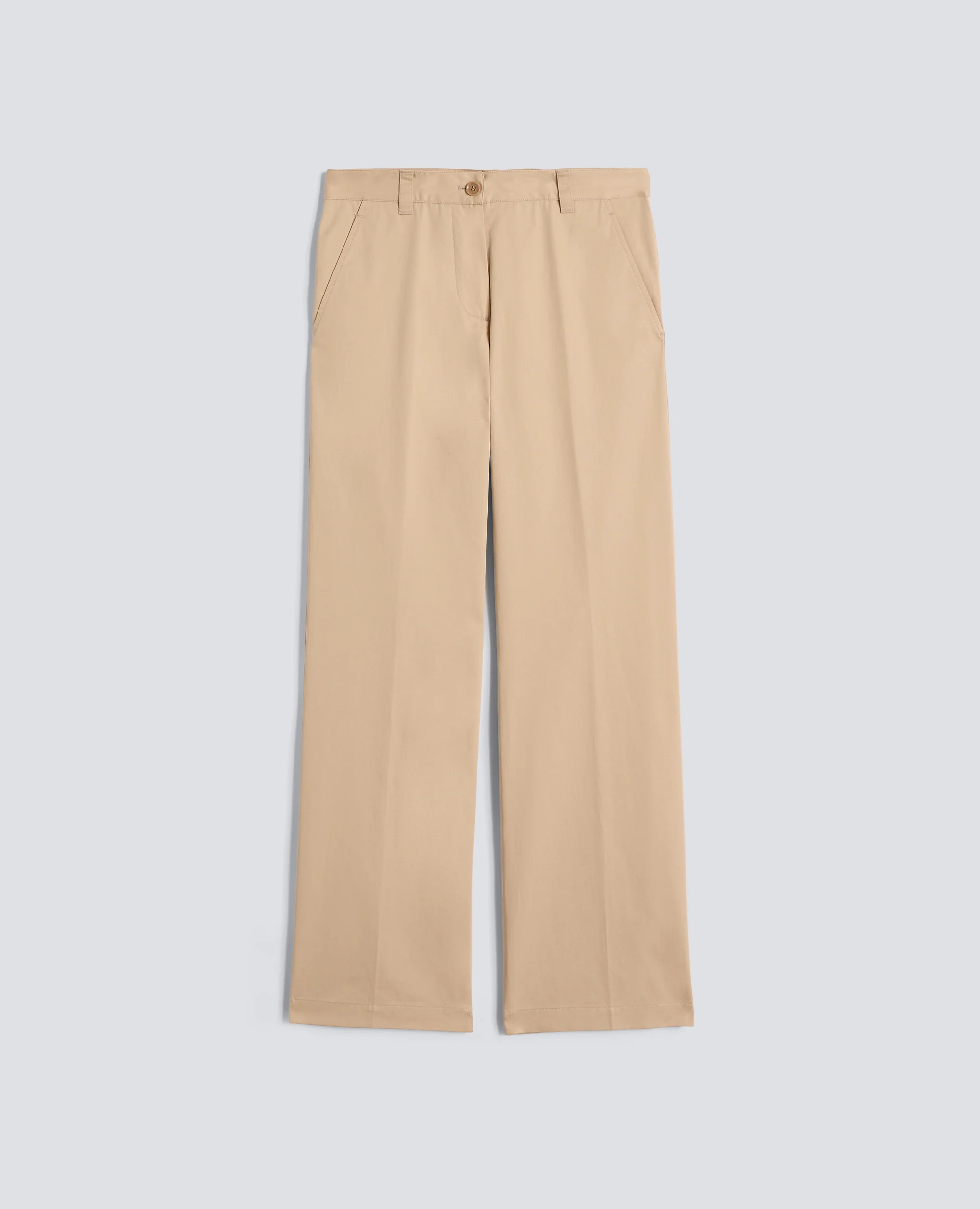 PANTALONE IN EXTRA FINE TWILL DI COTONE TINTO PEZZA - BEIGE