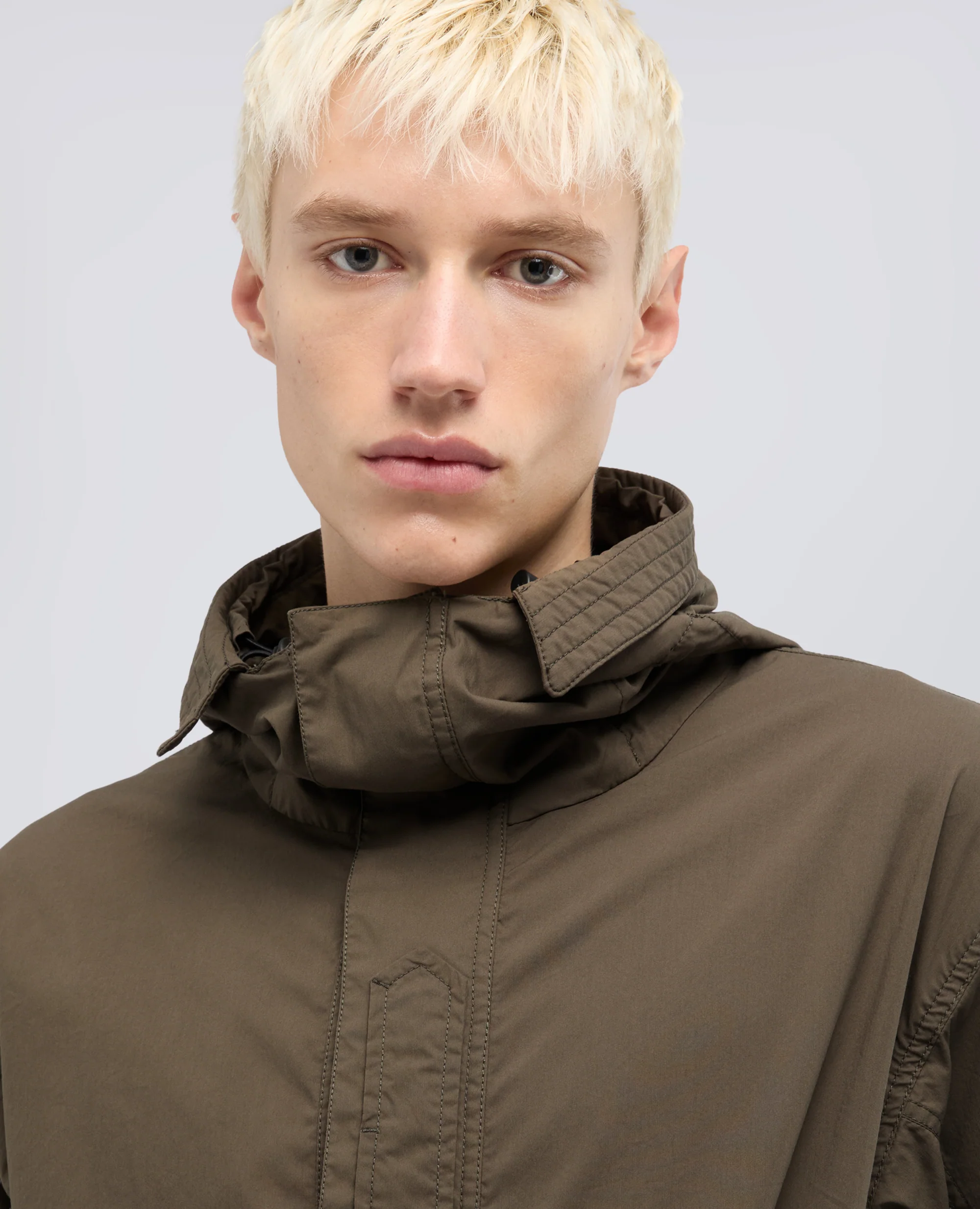 PARKA IN POPELINE DI COTONE E NYLON COMFORT - MILITARE - Image 4