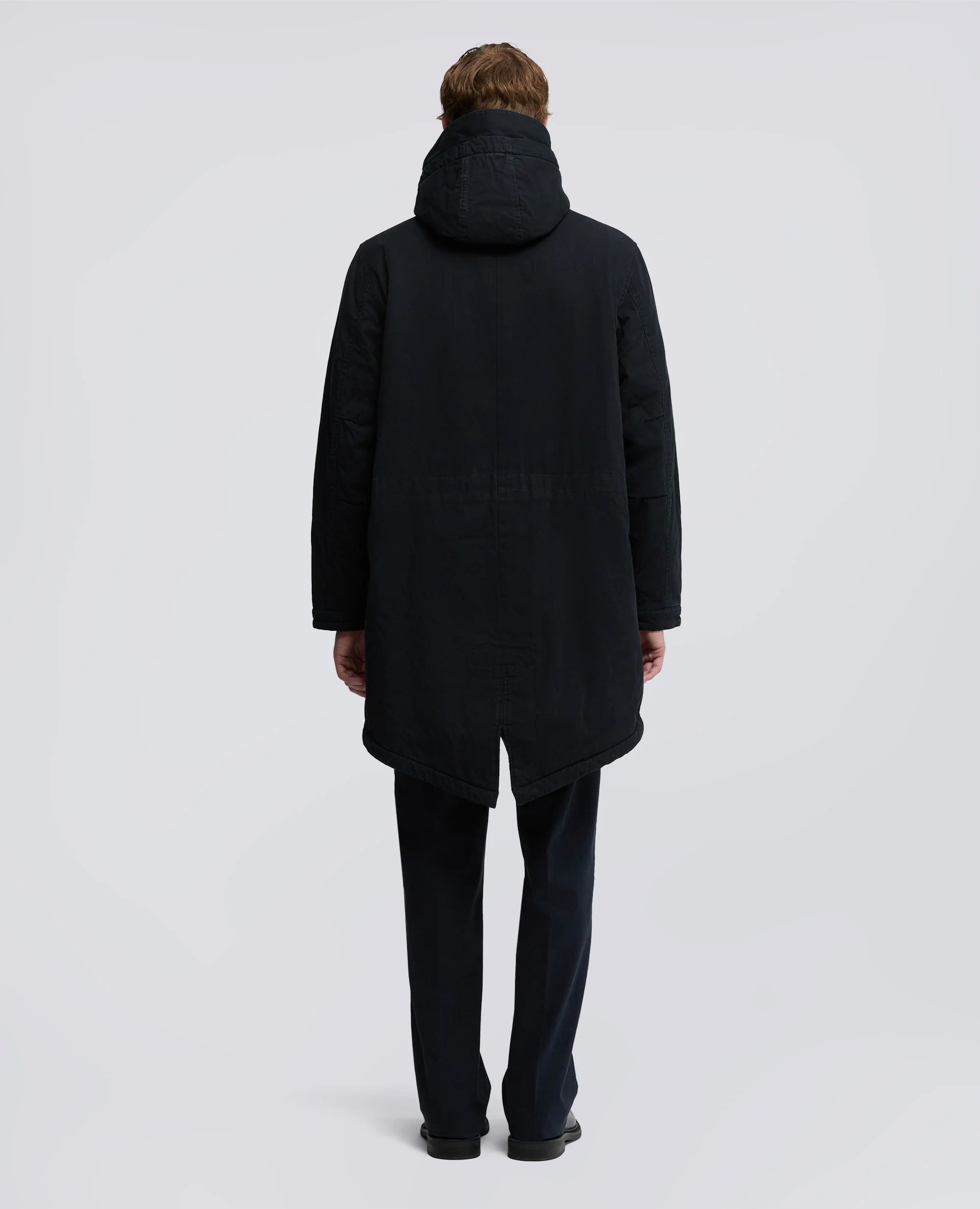 PARKA FULLER IN TELA DI COTONE CERATA - NAVY - Image 3
