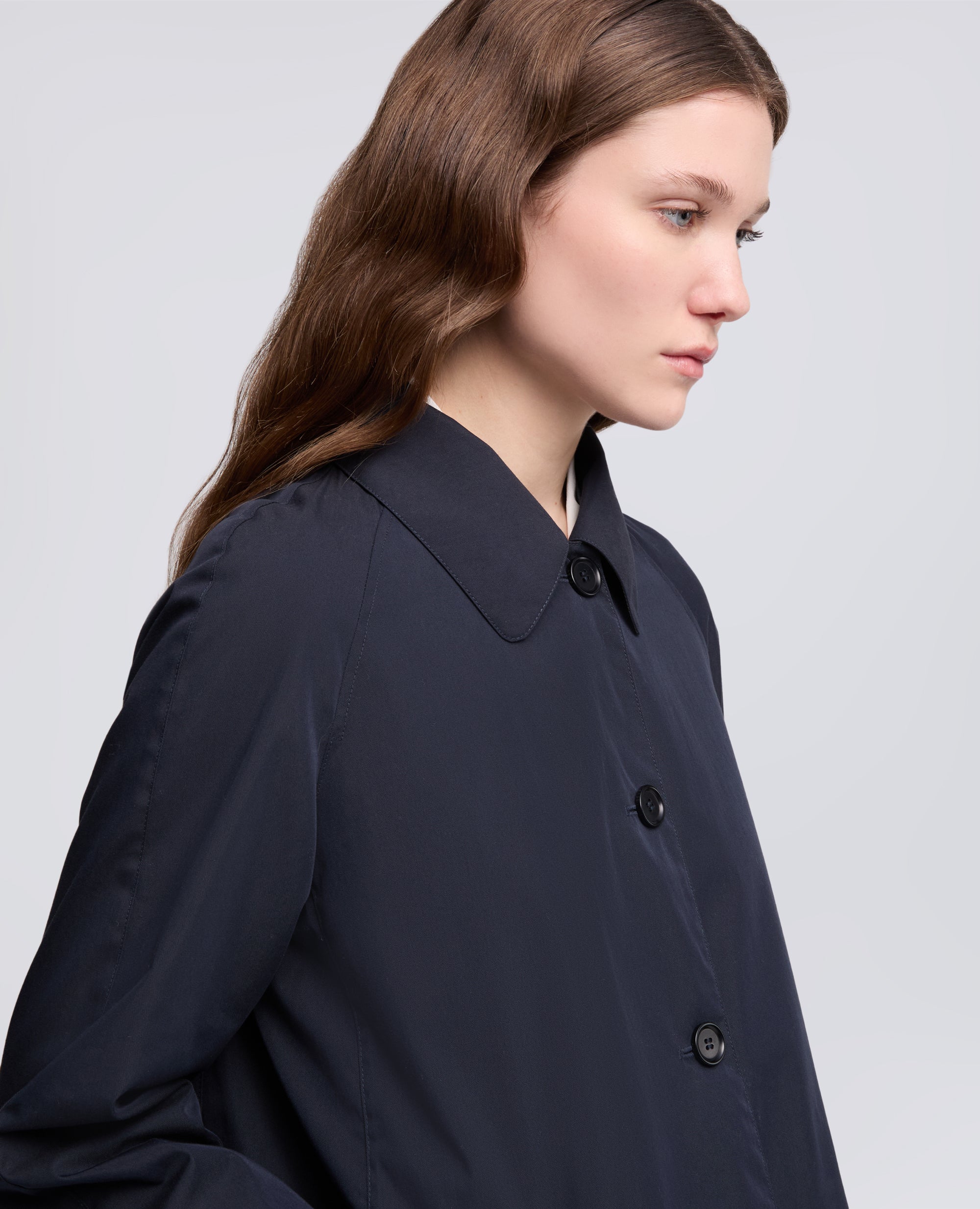 SOPRABITO IN TWILL DI COTONE POLIAMMIDE, REVERSIBILE IN NYLON RICICLATO - NAVY - Image 4