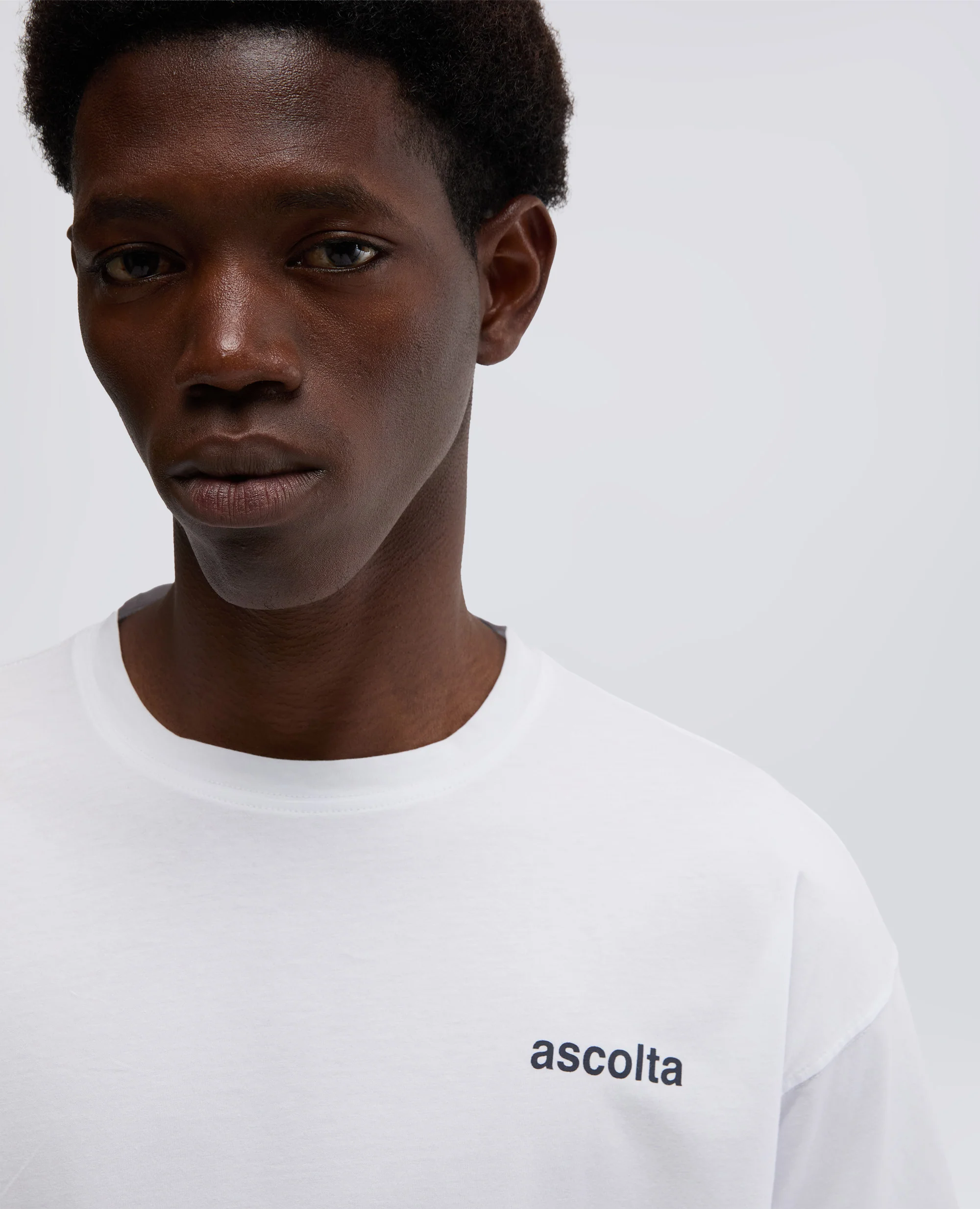 TSHIRT GIROCOLLO IN COTONE - BIANCO - Image 4