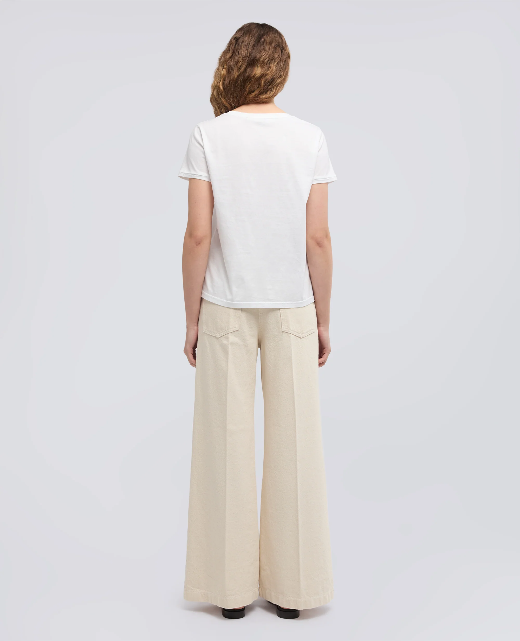 T-SHIRT IN JERSEY DI COTONE - BIANCO - Image 3